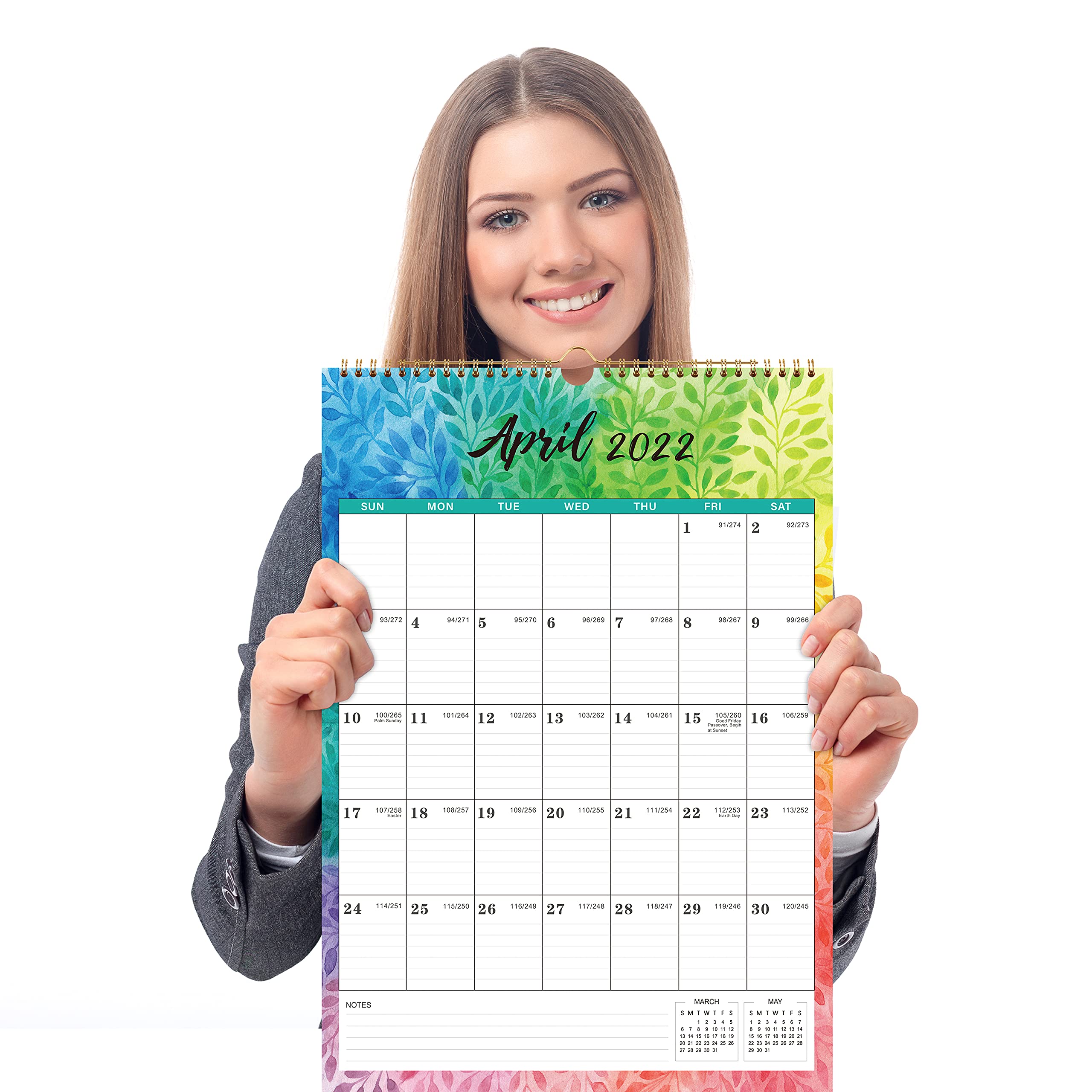 2022 Calendar 12 Monthly Wall Calendar with Thick Paper, 12" x 17