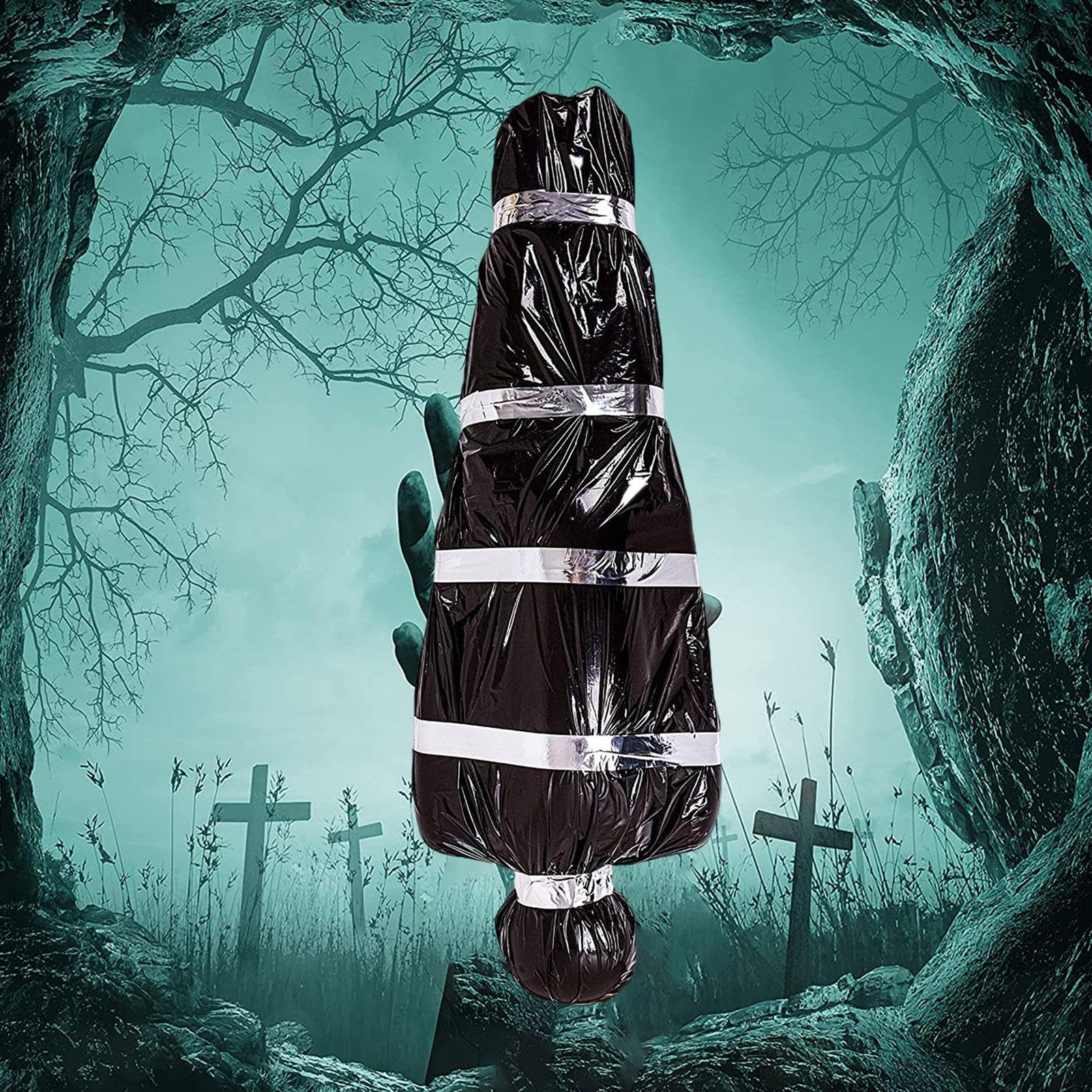 Décorations d'Halloween – Faux cadavre effrayant dans un sac – Accessoire de Halloween – Décoration de maison hantée effrayante (couleur 02 Décorations d'Halloween – Faux cadavre effrayant dans un sac – Accessoire de Halloween – Décoration de maison hantée effrayante (couleur 02