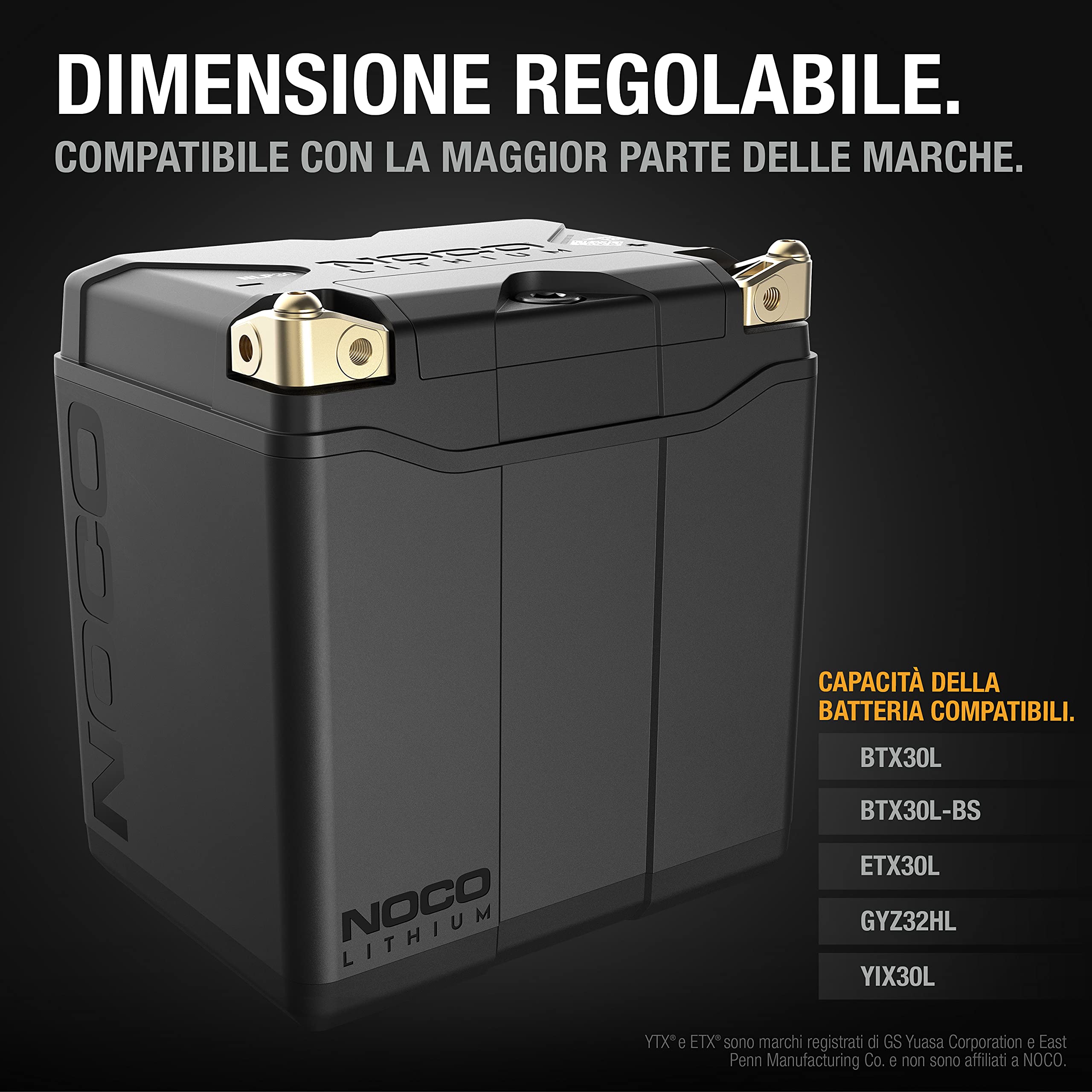 NOCO Lithium NLP30: Batteria Moto 12V Ultra-Leggera – Gruppo 30 – 8Ah – Avviamento 700A – BMS Intelligente – Certificata UL
