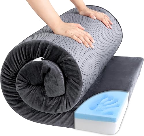 HOMBYS Colchón de espuma viscoelástica impermeable de 3 pulgadas de grosor para dormir al aire libre, tapete portátil enrollable para viajes, disponible en Yaxa Costa Rica