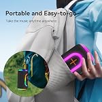 Oraolo Haut-parleur Bluetooth, haut-parleurs portable avec 24W Son stéréo loud, coloré RGB Lumières, TWS Appariement, Bluetooth 5.4, 15H Temps de jeu, soutien AUX/TF Carte, Haut-parleur sans fil pour le camping en plein air