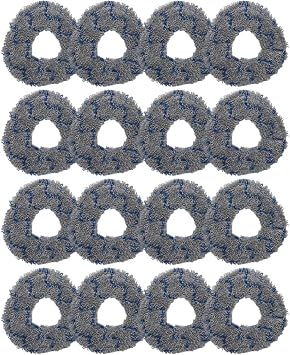 Mop Pads Set, Compatible with Narwal Freo X Ultra/Freo Z Ultra, Robotic Vacuum Mopping Cloths, Washable Rag ReplacementsBlue wave 16PCS