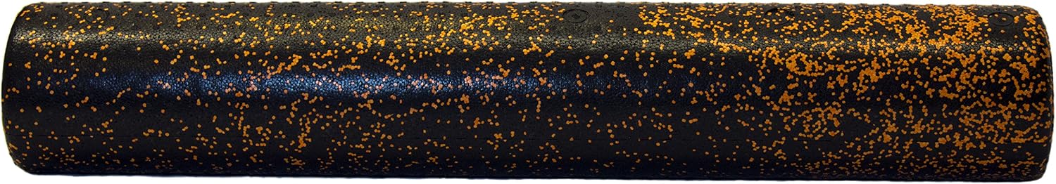 USA Foam Roller, Extra Firm High Density Foam Rollers for Exercise - 36 inch Black & Orange (2.8lbs/ft³ Density) with 3 Year Warranty