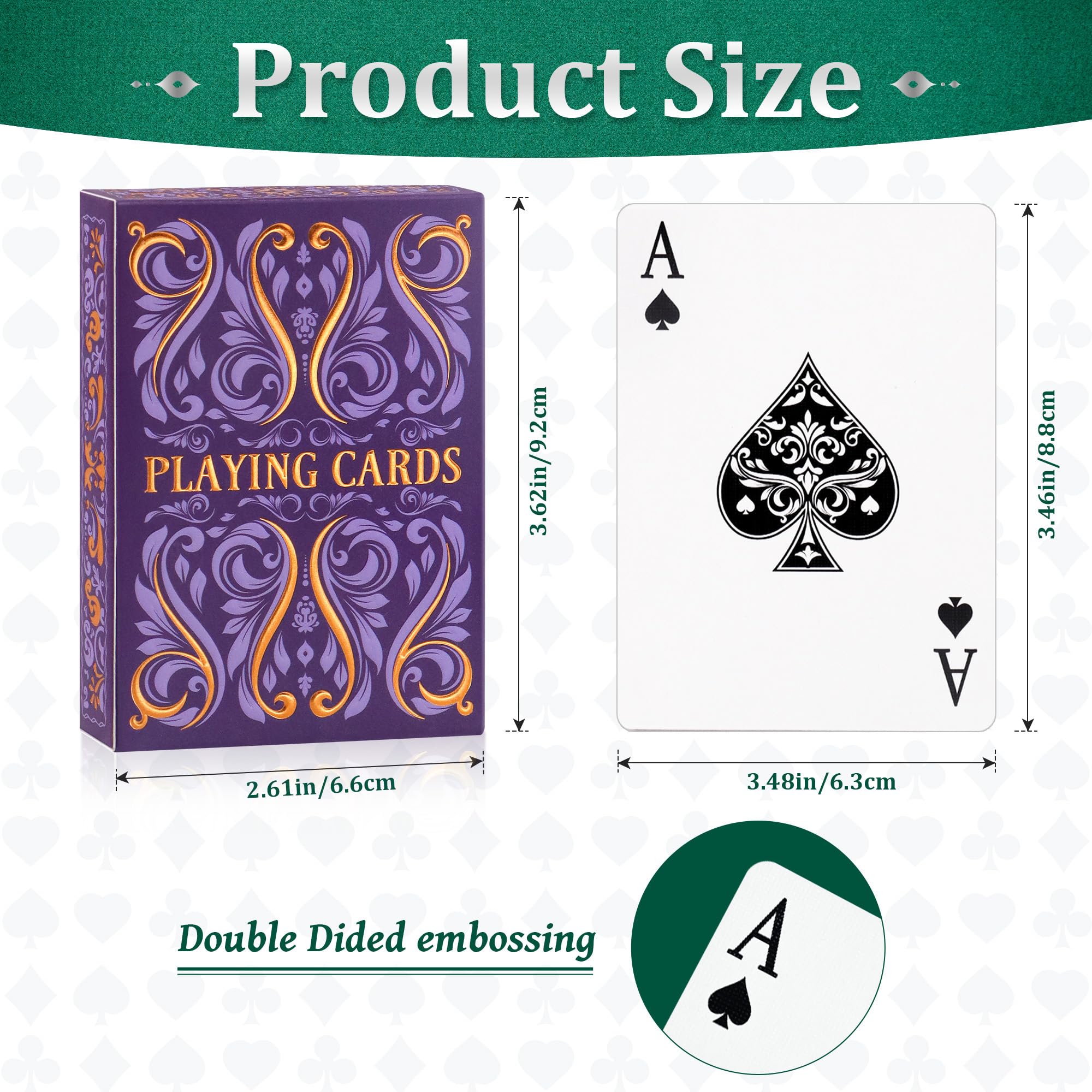 Aomaic Playing Cards 2 Pack Standard Index Playing Card Premium Poker Set Card Games for Adults Deck of Playing Cards for Travel Camping Family Games Night Party Games - Image 2