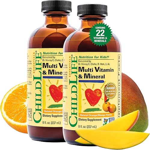 CHILDLIFE ESSENTIALS, Multivitamínico líquido para niños, vitaminas líquidas para niños, totalmente naturales, sin gluten, sin OMG, sabor natural a disponible en Yaxa Colombia