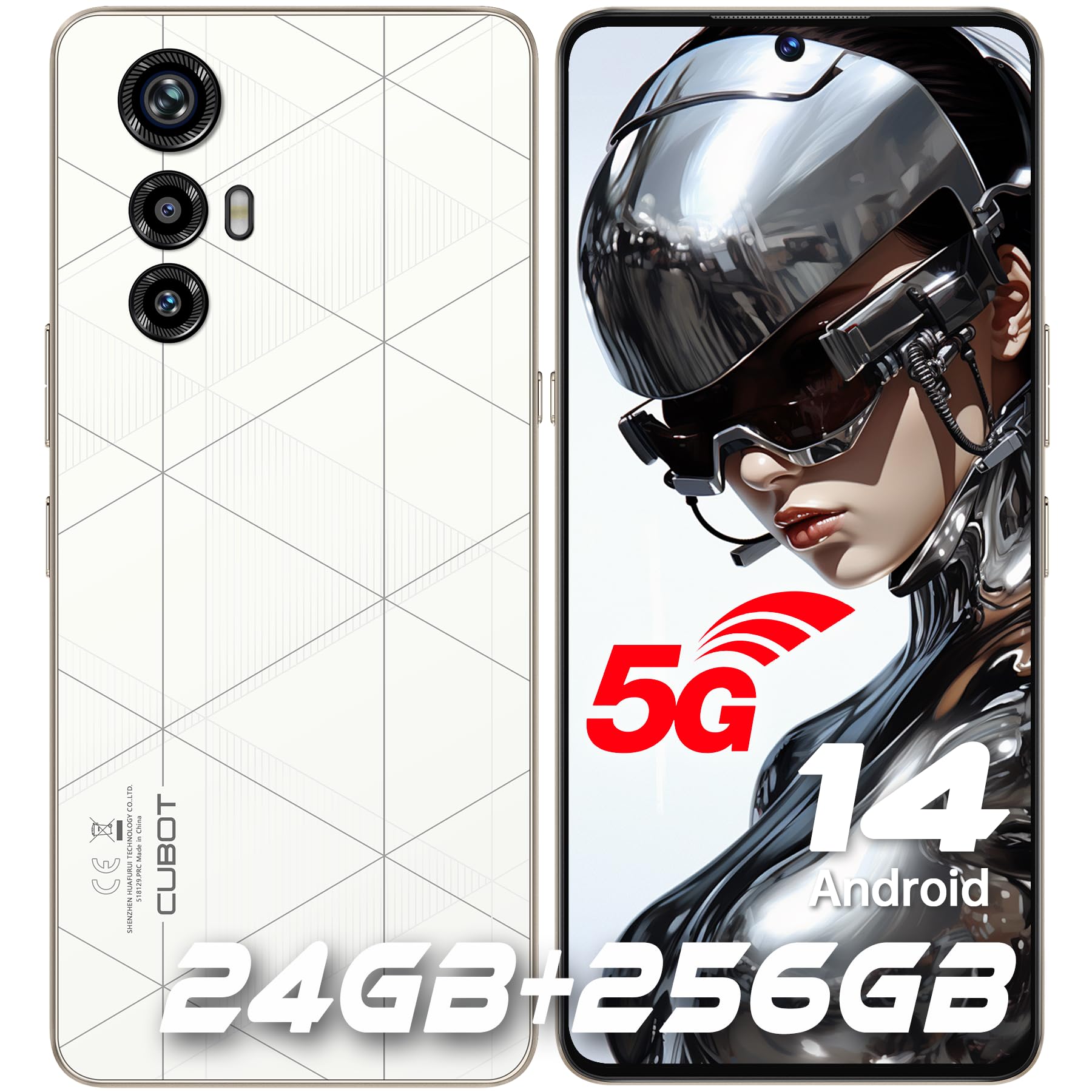 CUBOT MAX 5 Smartphone 5G (2024) - 24GB+256GB/1TB Telefono Android 14, 144Hz 6.95" FHD+ Cellulare, 100MP Telefoni Cellulari, 5100mAh/33W, Dual SIM 5G/Raffreddamento/Face ID/Fingerprint/NFC/WIFI 6