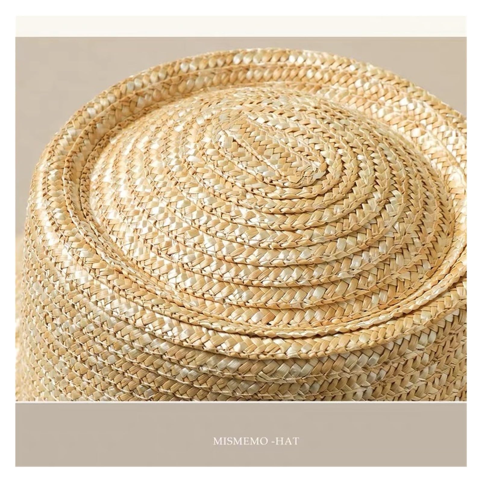 Damen-Sonnenhut aus Stroh mit breiter Krempe, Kinnriemen, Strand, Reisen