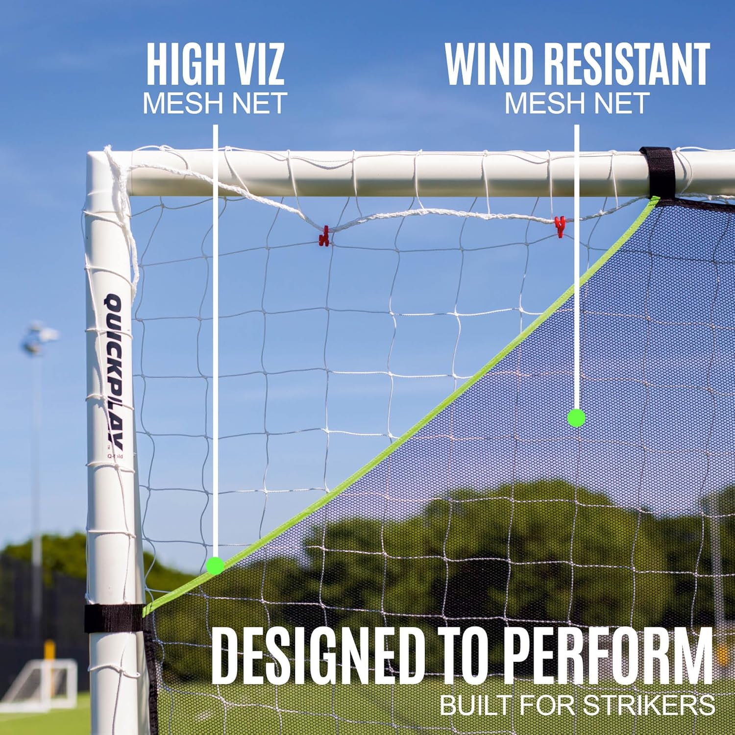 QUICKPLAY Target Net Lite with 5 Target Zones | Practice Shooting and Passing Accuracy | Soccer Goal Frame not Included