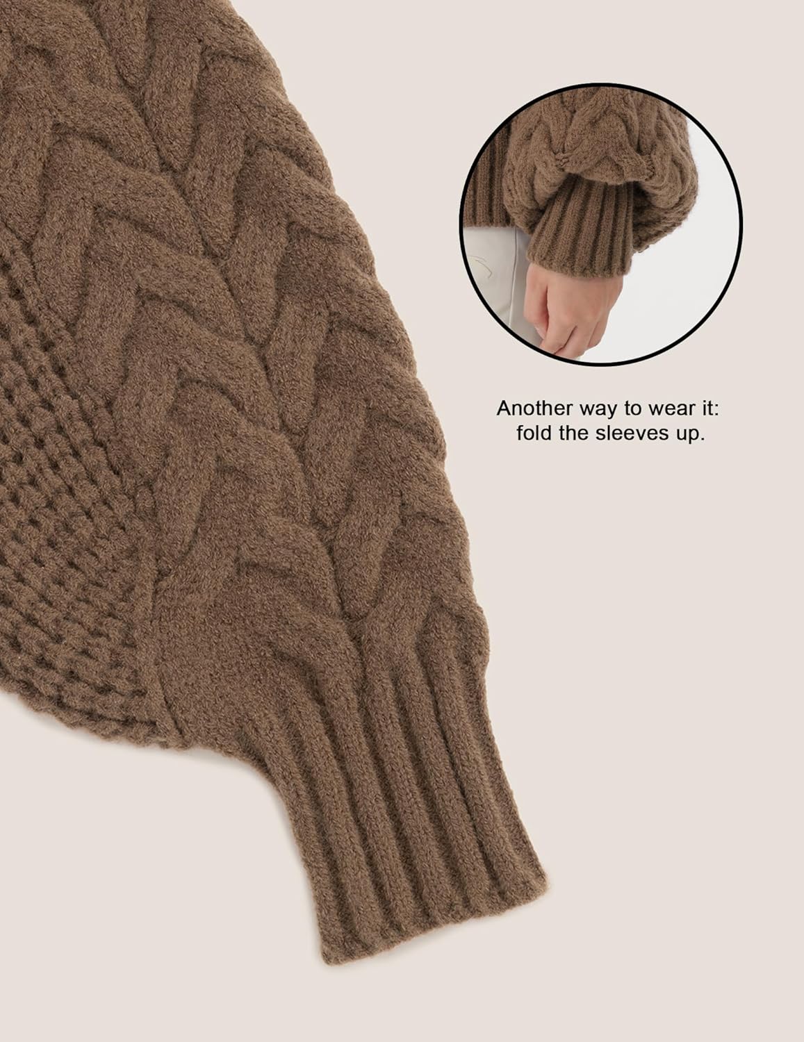 Aelfric Eden Chunky Cardigan Sweaters for Women Oversized Cable Knit Open Front Cardigans Long Sleeve Crewneck Trendy Outfits - Image 3