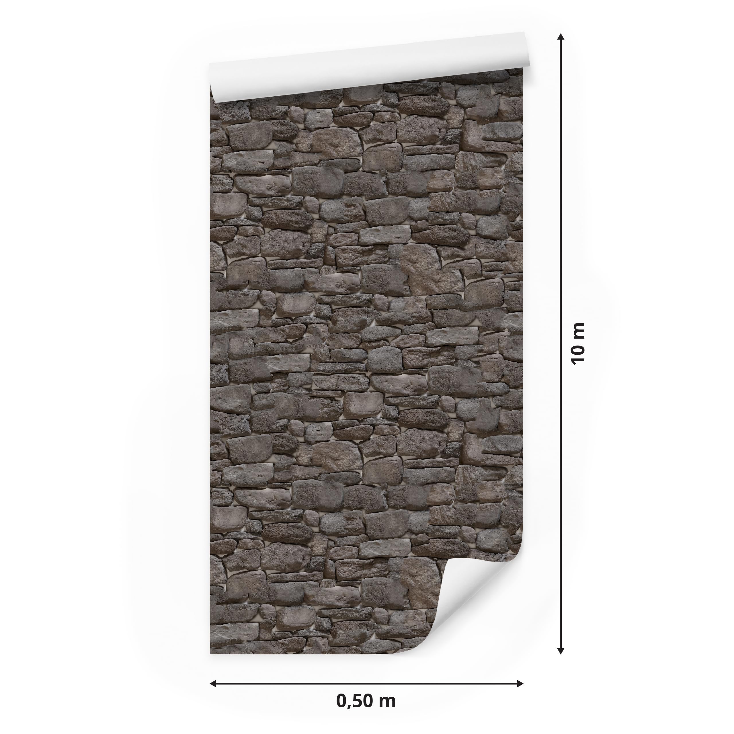 Muralo Papier Peint Auto-adhésif Effet pierre Meubles 50x1000-10m x 50 cm