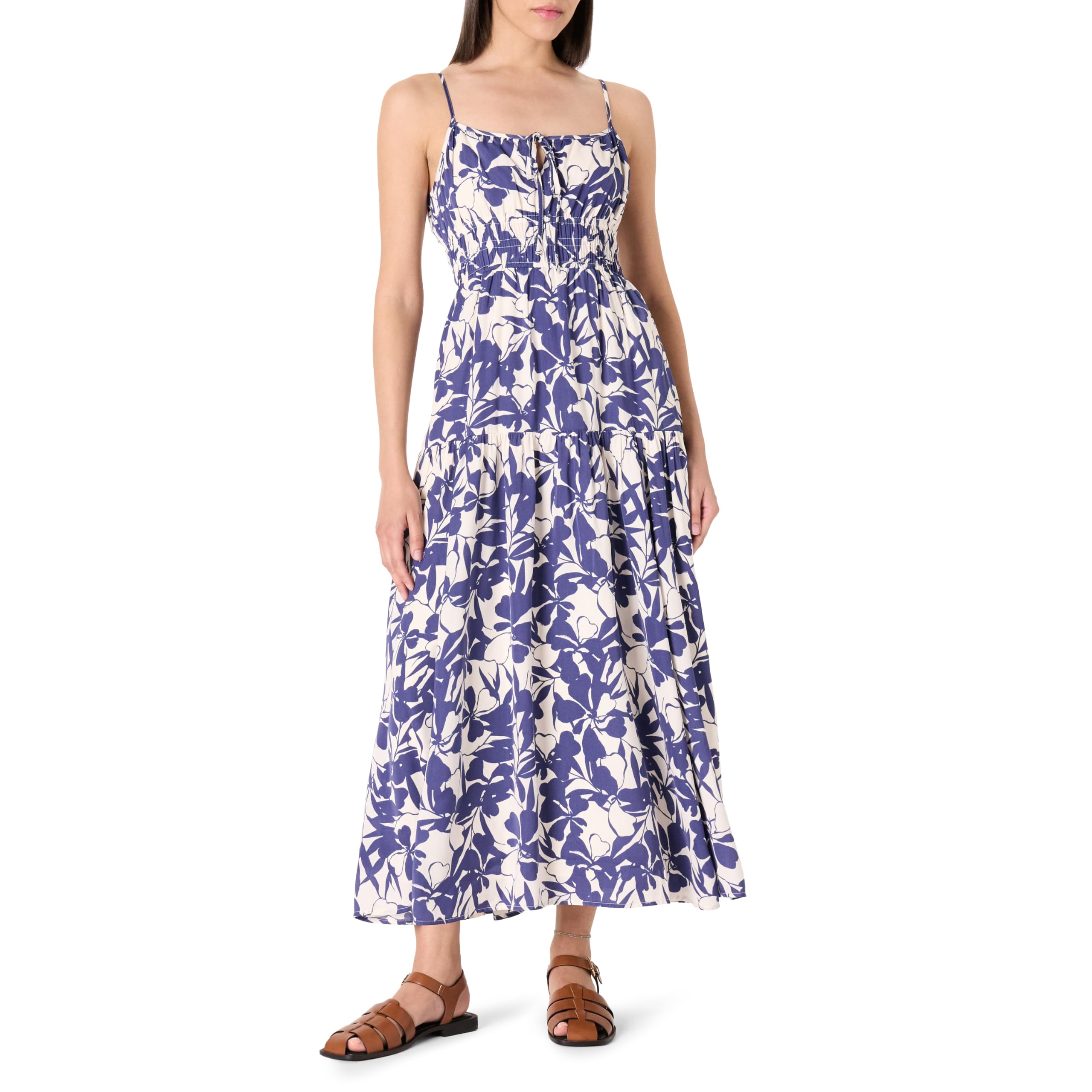 The Drop Women's Tie-Front Tiered Maxi Dress for Summer Weddings and Beach Honeymoons
| The Drop Women's Comfortable Ti 