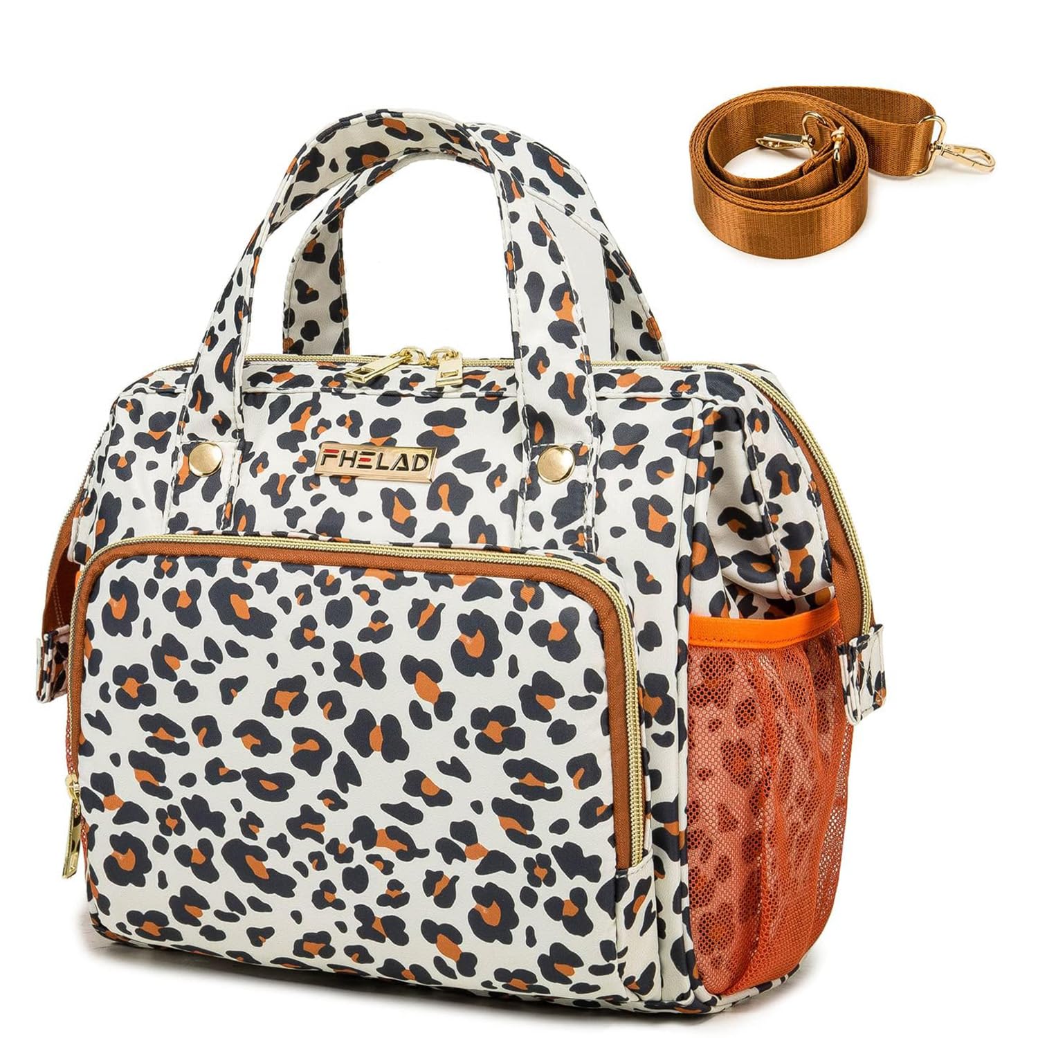 Amazon.com: FHELAD Small Diaper Backpack, Leopard Print  display picture 2