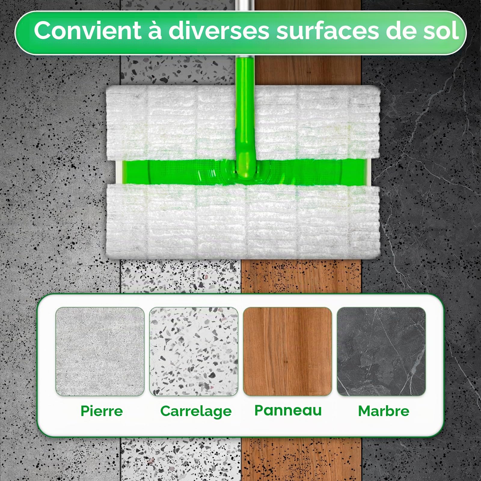 (300 pièces) Lingettes sèches pour Swiffer Balai Attrape, Jetables Serpillères sèches, Serpillères sèches pour Swiffer Sweeper, Lingettes électrostatiques, Recharges jetables chiffons de balayage secs