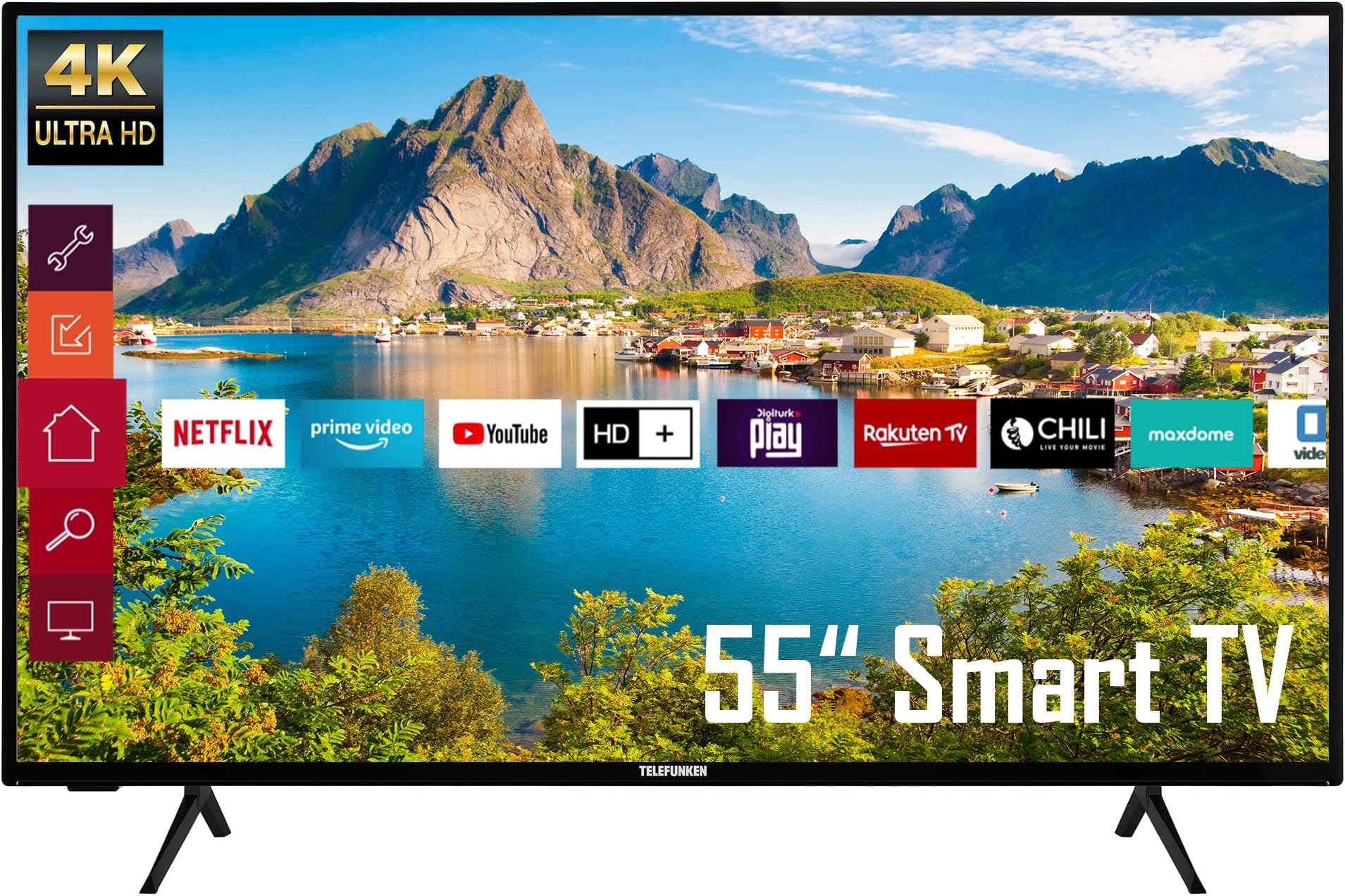 TechniSat TECHNIPLUS ISIO 42 107 cm (42 Zoll) / Fernseher mit dreifachem TwinTuner, Smart TV