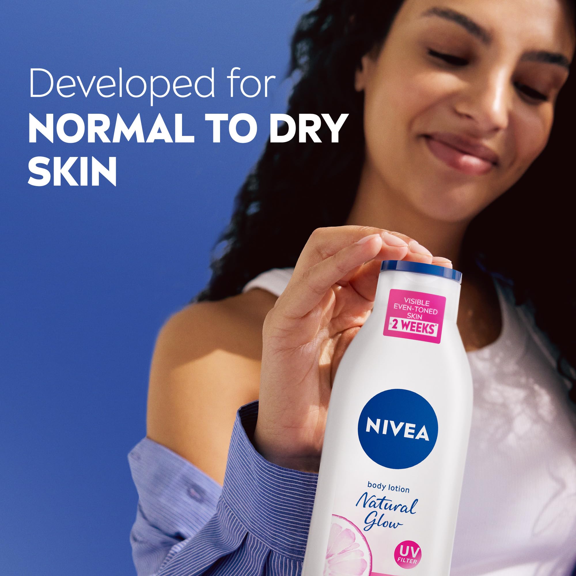 NIVEA Natural Fairness Body Lotion 250ml – Moisturising Body Lotion for a Naturally Fair Even Skin Tone, Nourishing 48h Hydration with Liquorice & Berry Extracts for All Skin Types, Daily Body Care