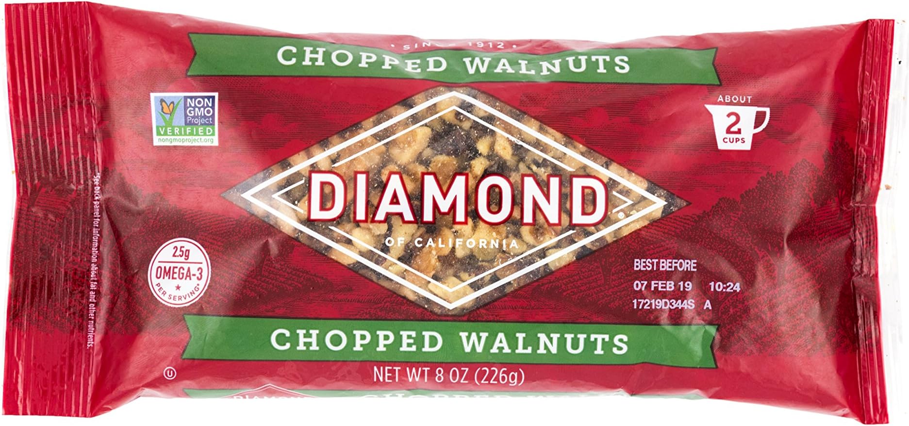 Diamond of California, Chopped Walnuts, 8 Ounce