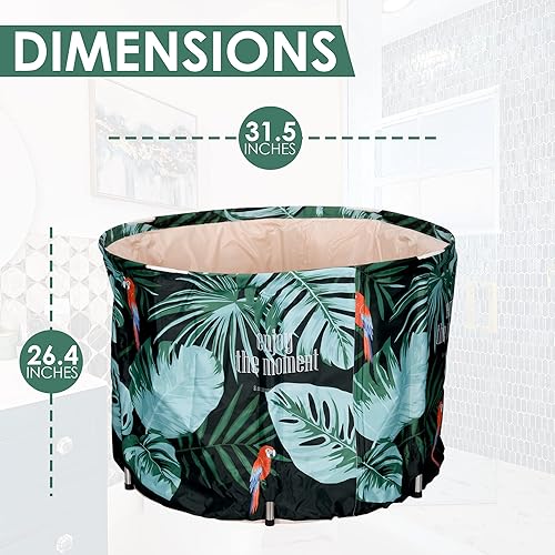 Miniatura 2 de Bañera portátil para adultos Hielo frío para bañera, piscina, bañera no inflable, cabina de ducha, plegable e independiente, tamaño plegable