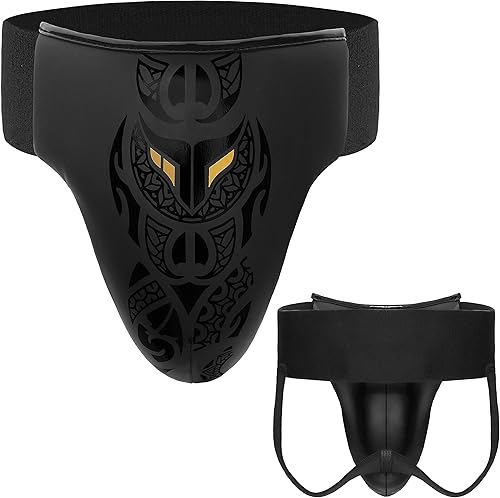 Mytra Fusion Protector de ingle  Protector abdominal Kick Boxing, Muay Thai, MMA Fighting Groin Protector Ideal para entrenamiento, Sparring,