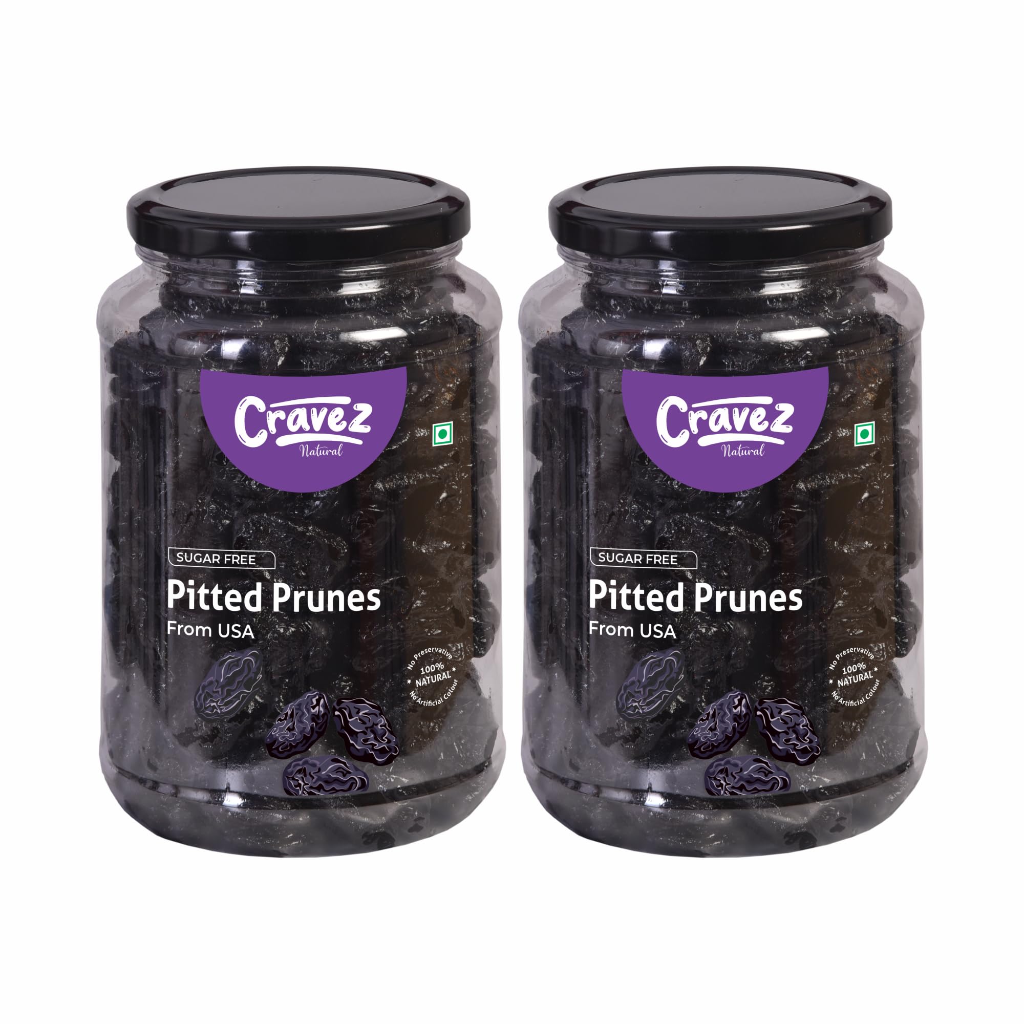 Sponsored Ad - Cravez Premium California Pitted Prunes - 1KG | Dried Fruit Plums | Source of Fiber | No Added Sugar | Healthy Snack & Antioxidant Rich Pitted Prune