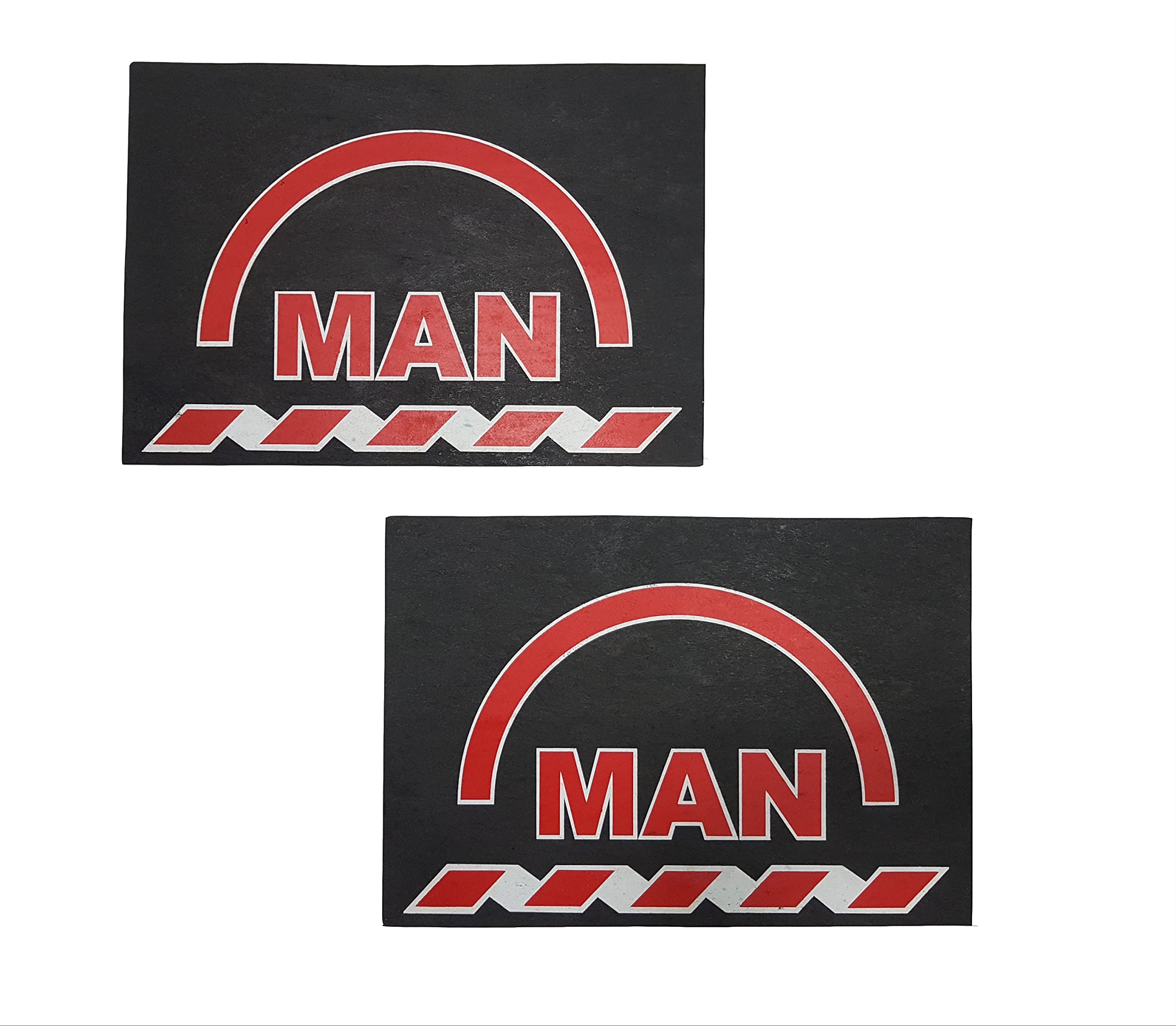Schutzbleche aus Gummi mit Aufschrift für Lkw, passend für alle Modelle MAN (schwarz) Auto & Motorrad