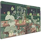 Cute Frog Kawaii Green Desk Decor Mat