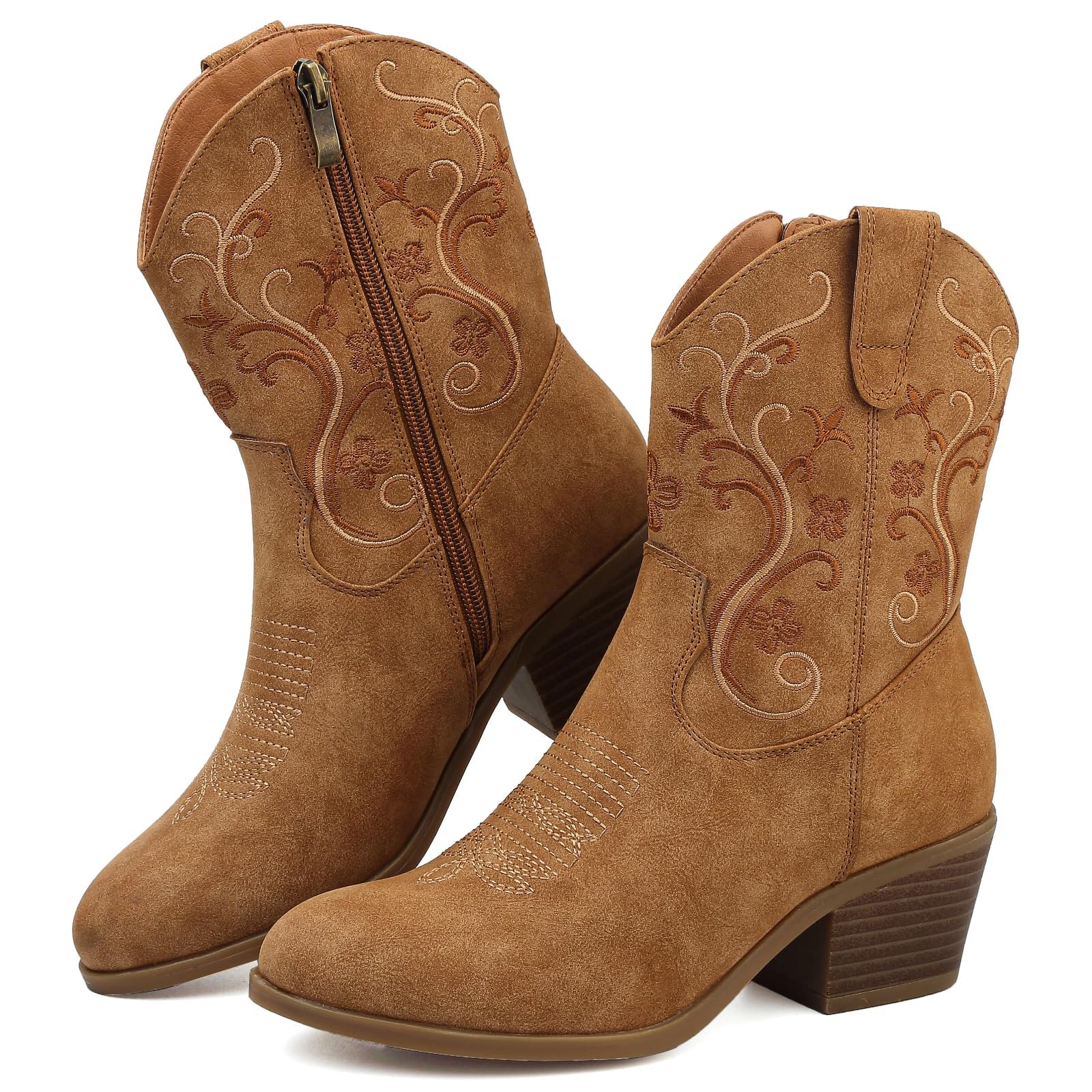 WOMENS BROWN/BLACK TAN COWBOY BOOTS WOMENS BOOTS WOMENS WOMENS-image-49