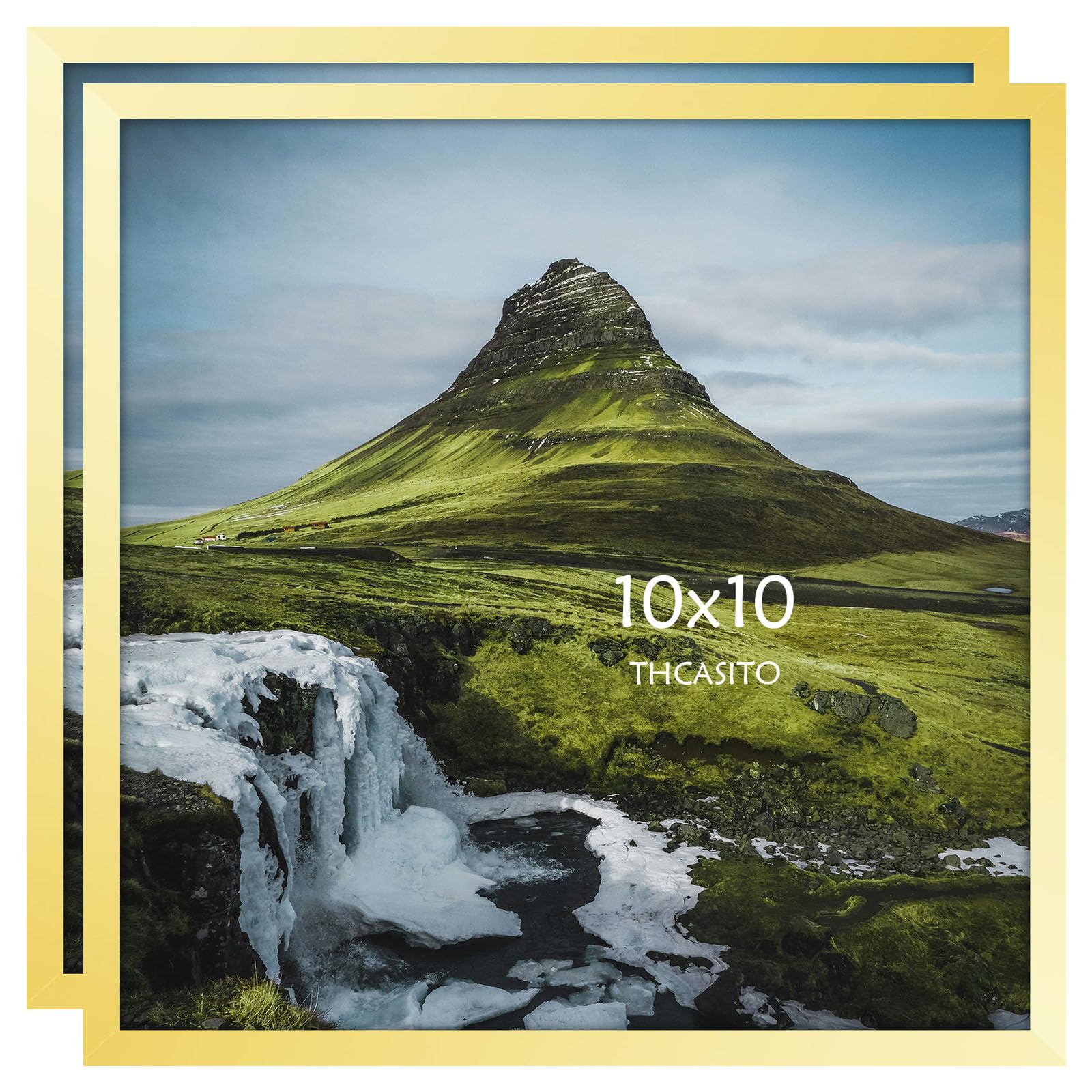 THCASITO 10x10 Gold Square Photo Frames