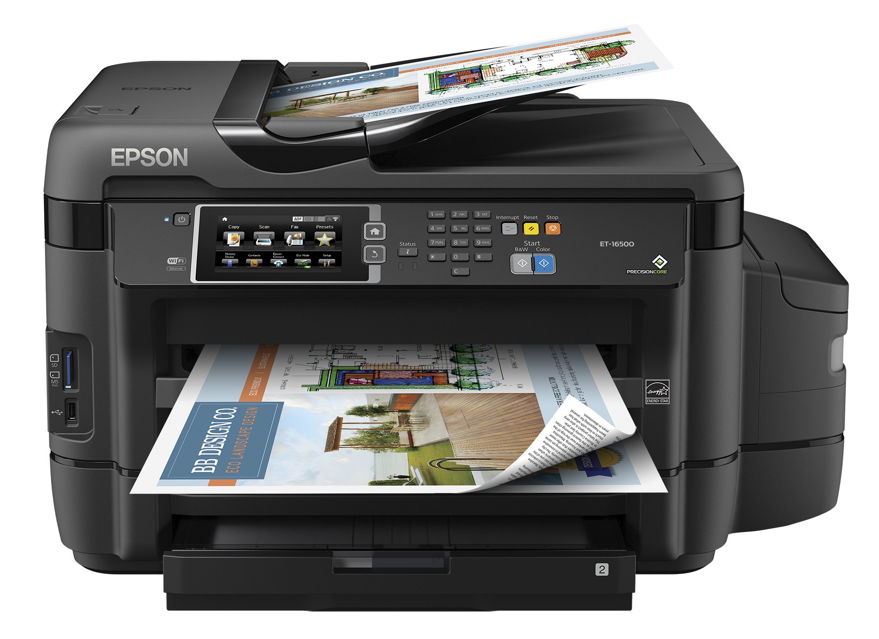 Epson ET-16500 EcoTank Wireless Wide format Color All-in-One Supertank Printer, Scanner, Fax & Ethernet (Renewed)