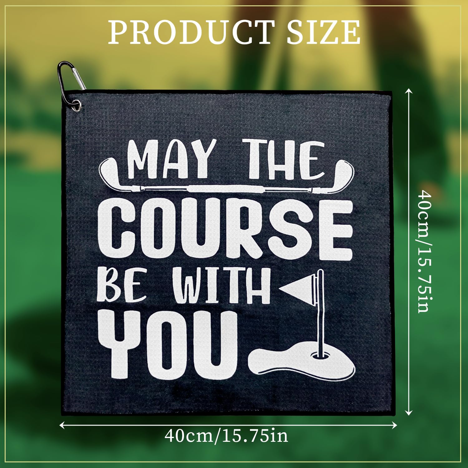 Asciugamano da golf personalizzato con clip per sacche da golf regali uomo