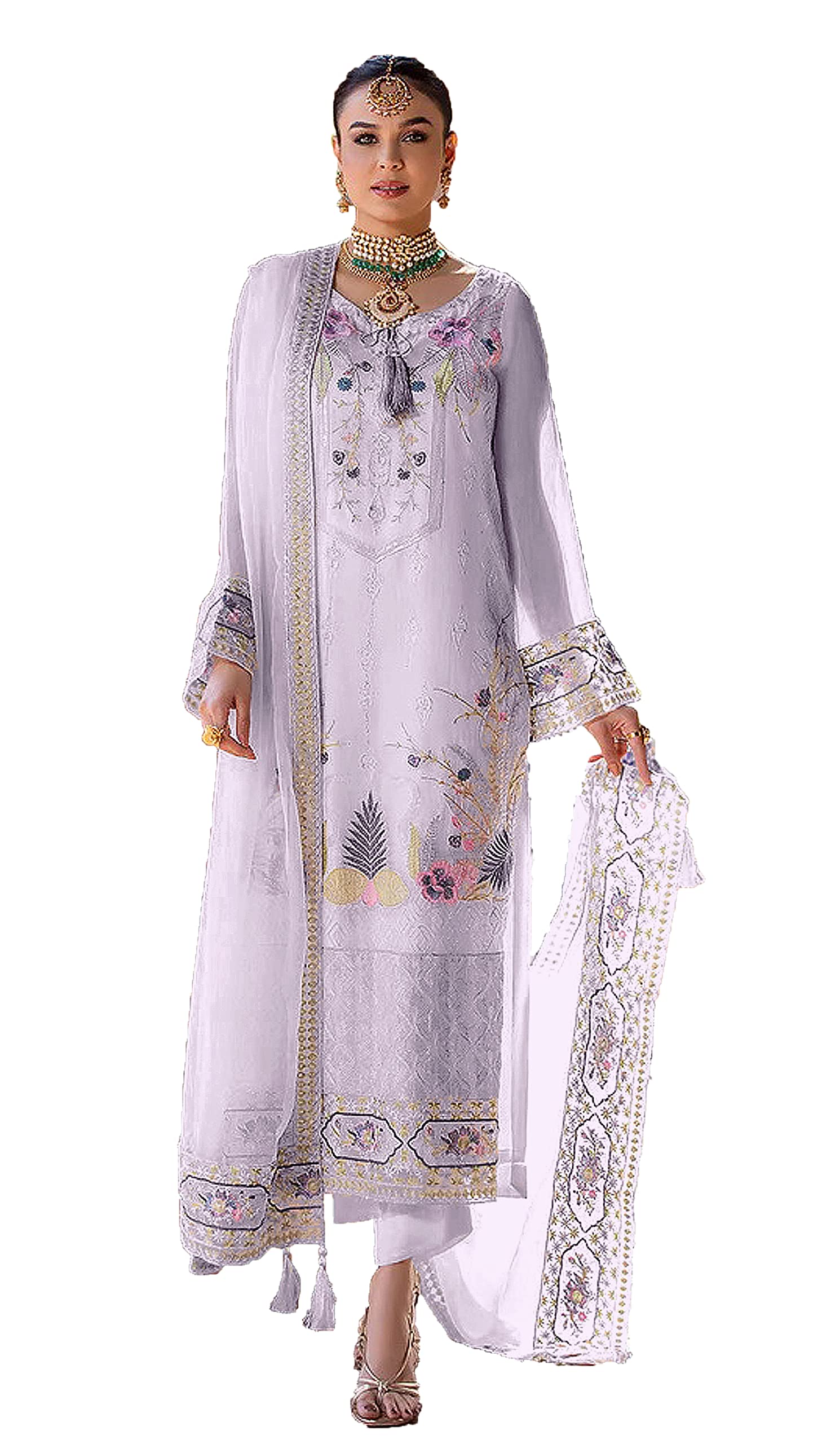 STELLACOUTURE women's ready to wear embroidered plus size eid festival pakistani salwar kameez suit for women 1003-O