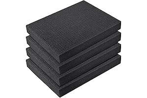Pick and Pluck Foam Case: 4 Pack Pre-cut Foam Inserts for Tool and Game Boxes