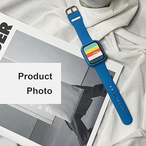 Vista 87 de Correa de silicona deportiva y funda con protector de pantalla para Apple Watch Series 11, Series 10, Series 9, Series 8, Series 7, Series 6 SE