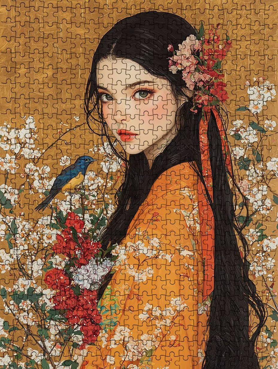 Puzzle 3000 Pezzi, Donna Uccello 3D Puzzle per Adulti Impegnativo, Educa Puzzles Artistico, Divertente E Stimolante Puzzles Decorativo per La Famiglia, Regalo e Decorazione Pareti DX0YL6-749
