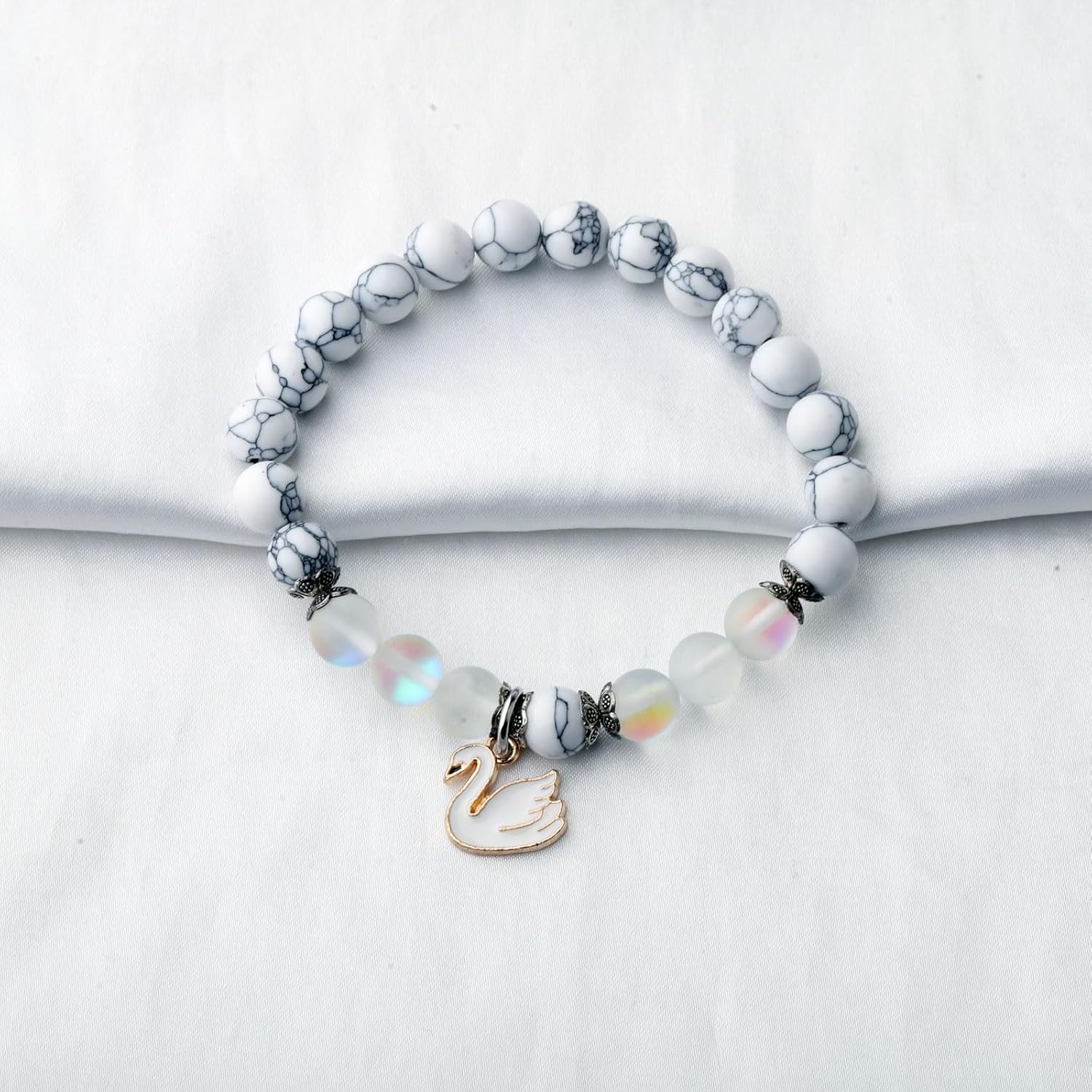 BNQL Swan Bracelet Swan Gifts Swan Love Gift Swan Jewelry Inspirational Swan Gift Bracelet Swan Animal gift Swan Charm Bracelet - Image 2