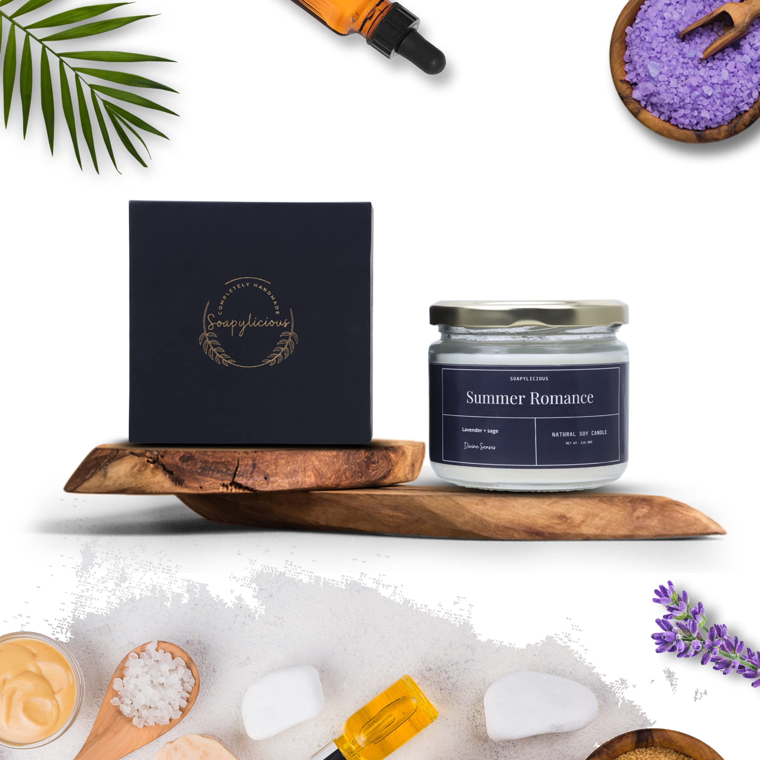 Sponsored Ad – Soy wax scented candles- Divine sense collection -220 gms completely natural and handmade (Summer romance) for home and offices- non toxic, Vegan, eco-friendly