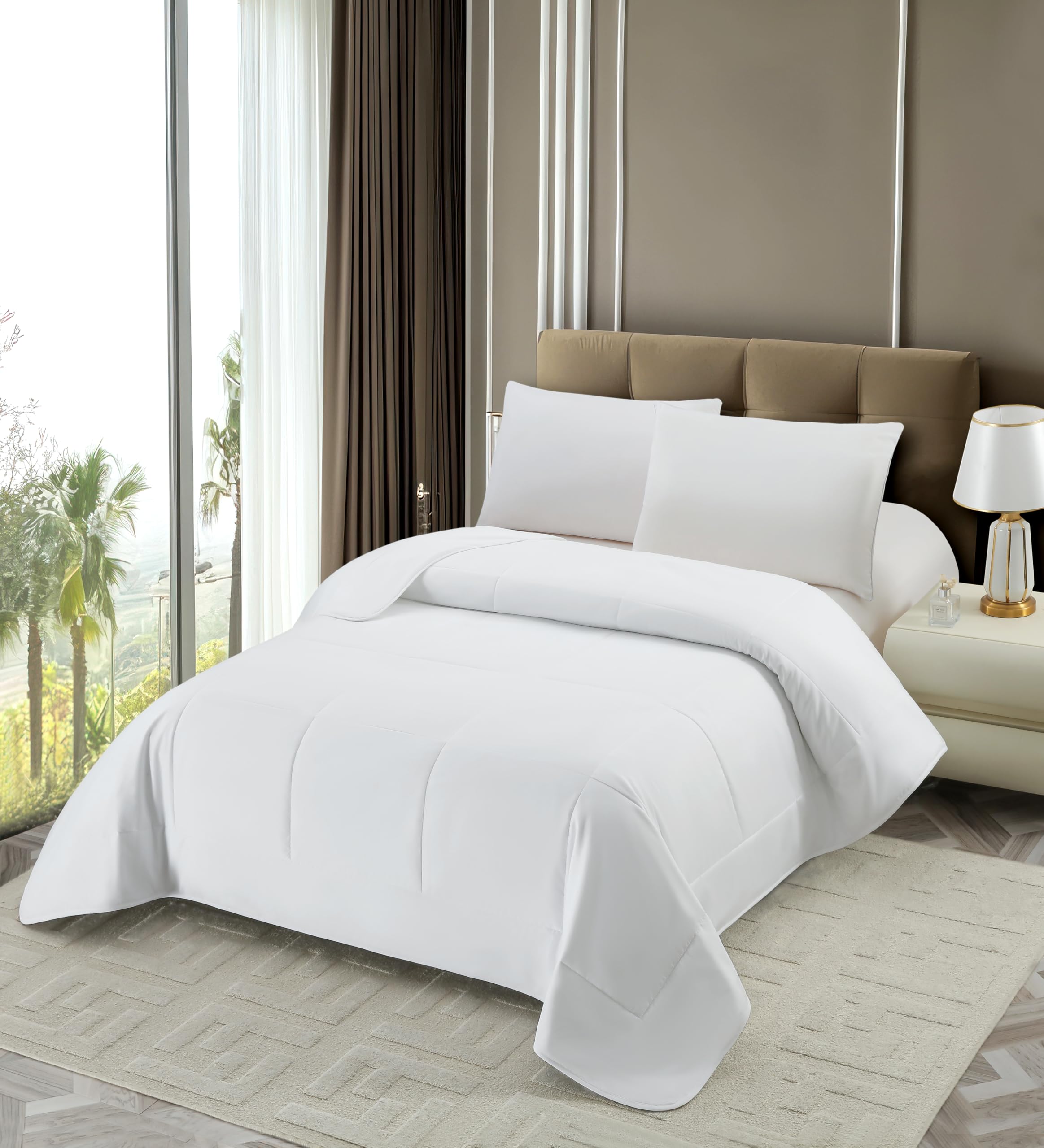 NORA HOME Duvet Filling for 90 cm Bed, White Summer Duvet 150 x 220 cm, 125 g/m², 3D Fibre, Anti-Dust Mite, Breathable, Machine Washable – Fresh