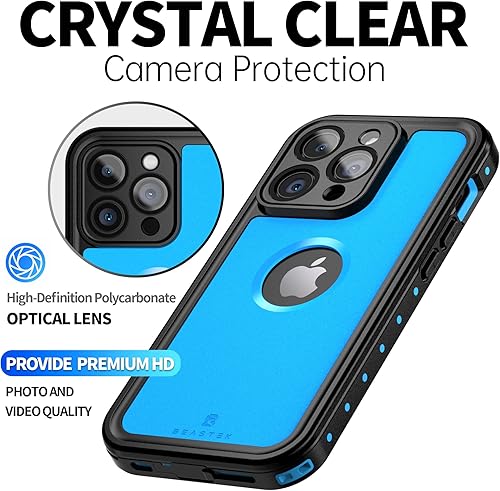 Miniatura 7 de BEASTEK Funda impermeable para iPhone 14 Pro Max, a prueba de golpes, a prueba de polvo IP68 bajo el agua, serie NRE con protector de pantalla