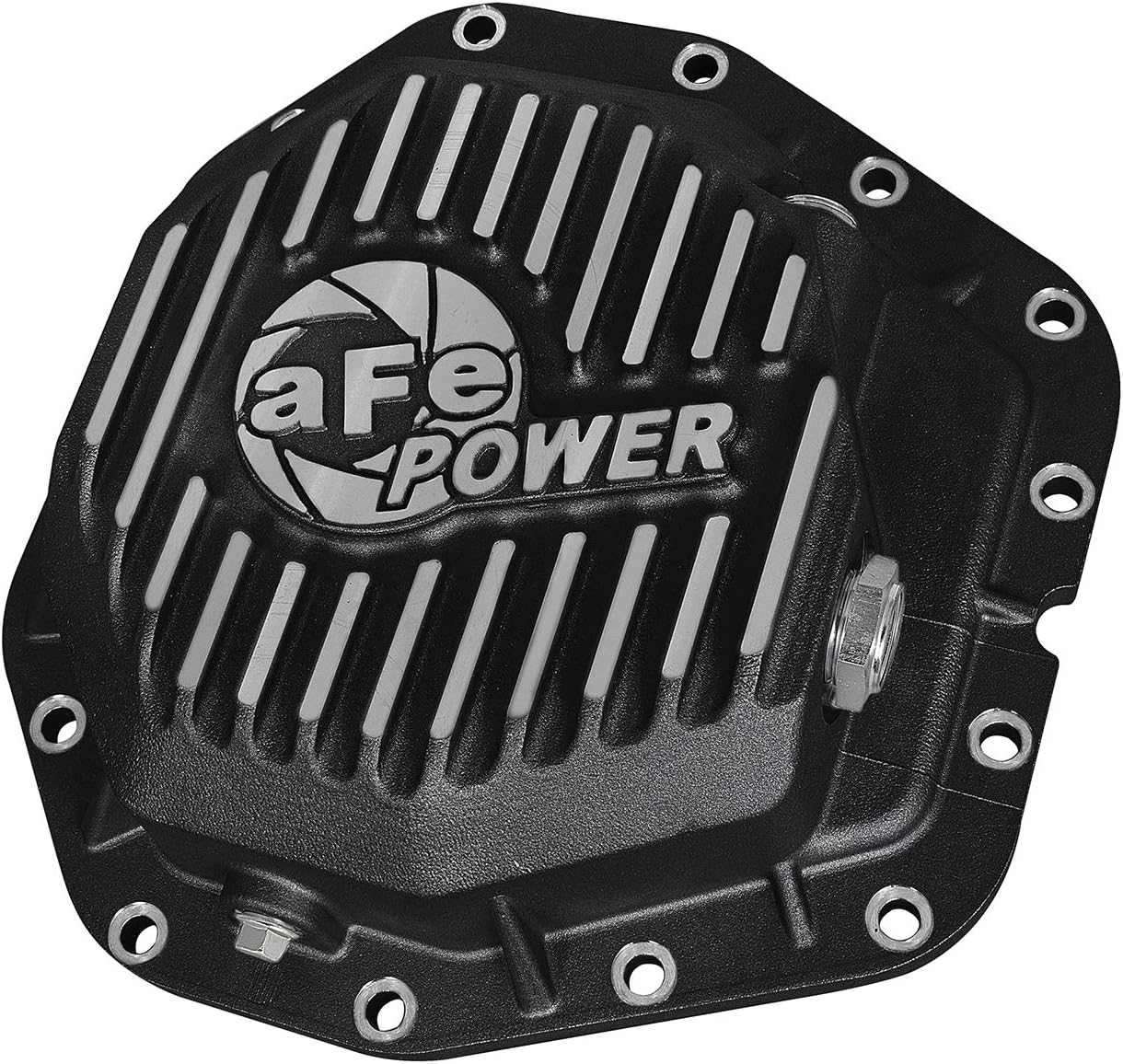 aFe POWER Pro Series Rear Differential Cover Black w/Machined Fins - #46-70382 - Ford Diesel Trucks 17-23 V8-6.7L (td) (Dana M300-14)