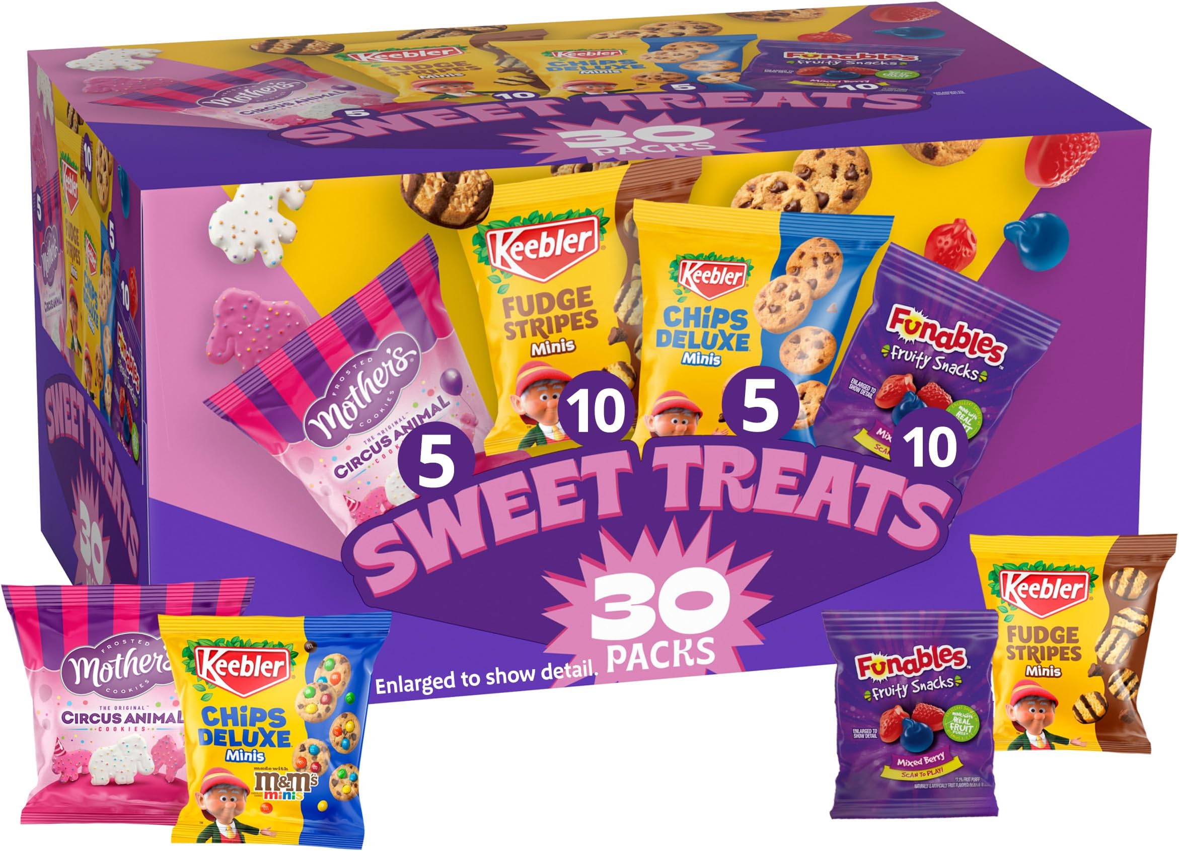 Variety Treats Snacks and Cookies Pack, 30 Count, 29oz