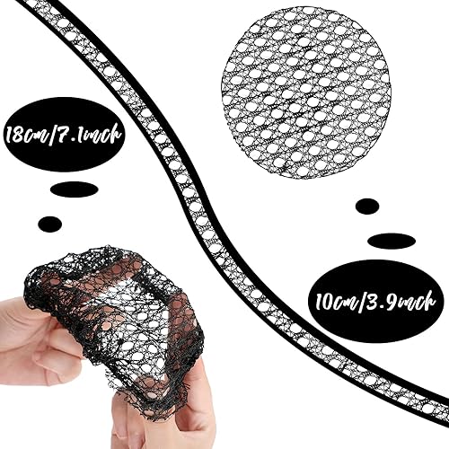 Miniatura 3 de 8 piezas de cubierta de moño de ballet para niñas, redes invisibles para moño, cubierta de cabello de baile, redes para el cabello para moño, redes