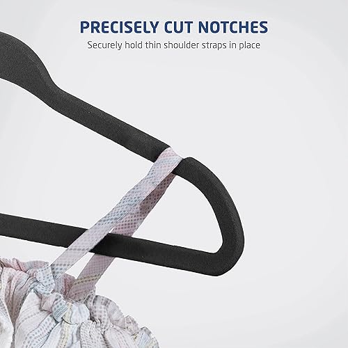 Miniatura 5 de Zober Perchas infantiles de terciopelo para armario, paquete de 30 perchas antideslizantes para camisas, pantalones y vestidos con gancho giratorio,