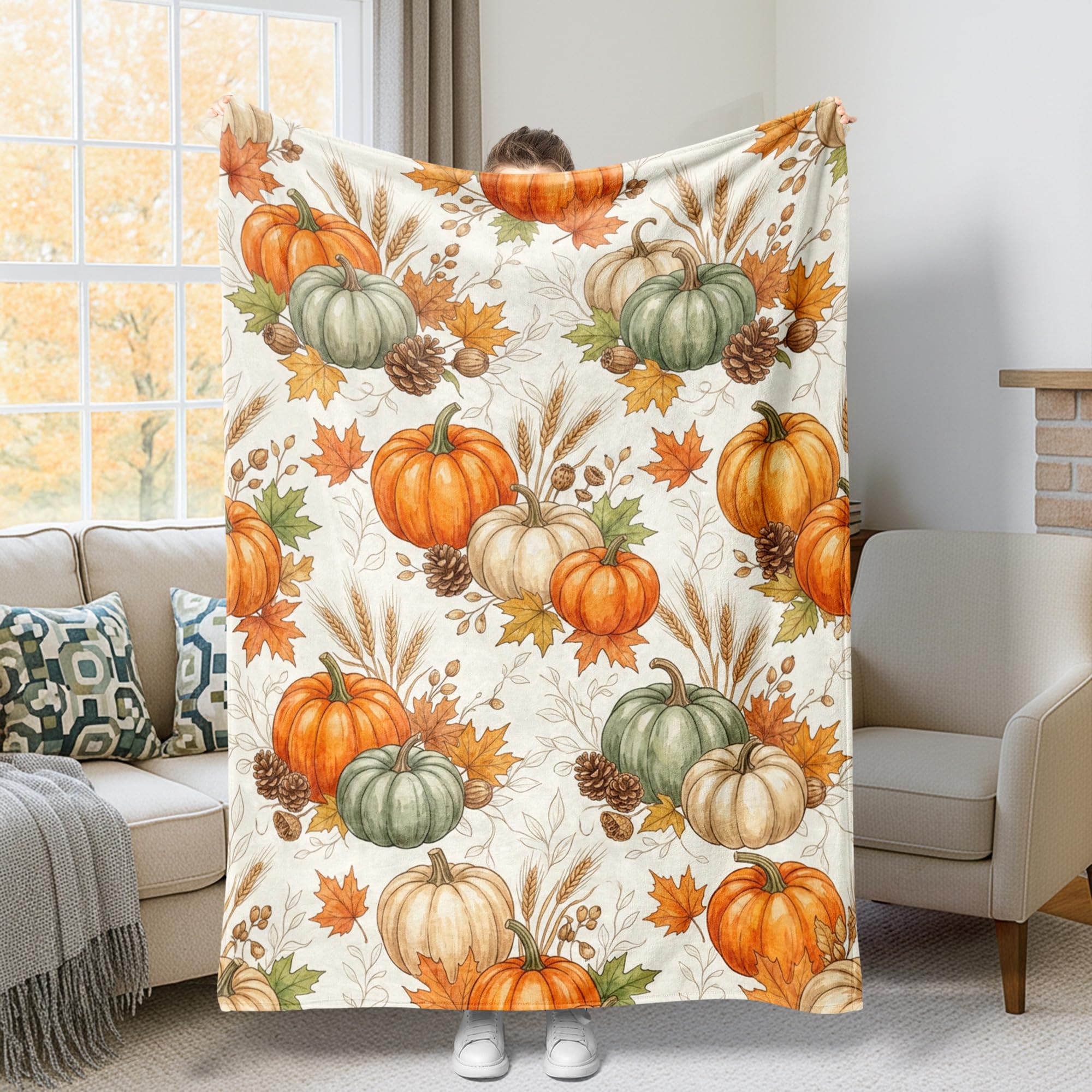 Jeté de lit citrouille peluche : le cadeau de Thanksgiving idéal