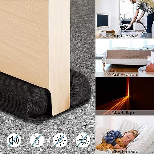 Miniatura 3 de Tapón de tiro de puerta grande para la parte inferior de las puertas de 36 pulgadas bloqueador de luz debajo de la puerta protector de corrientes de