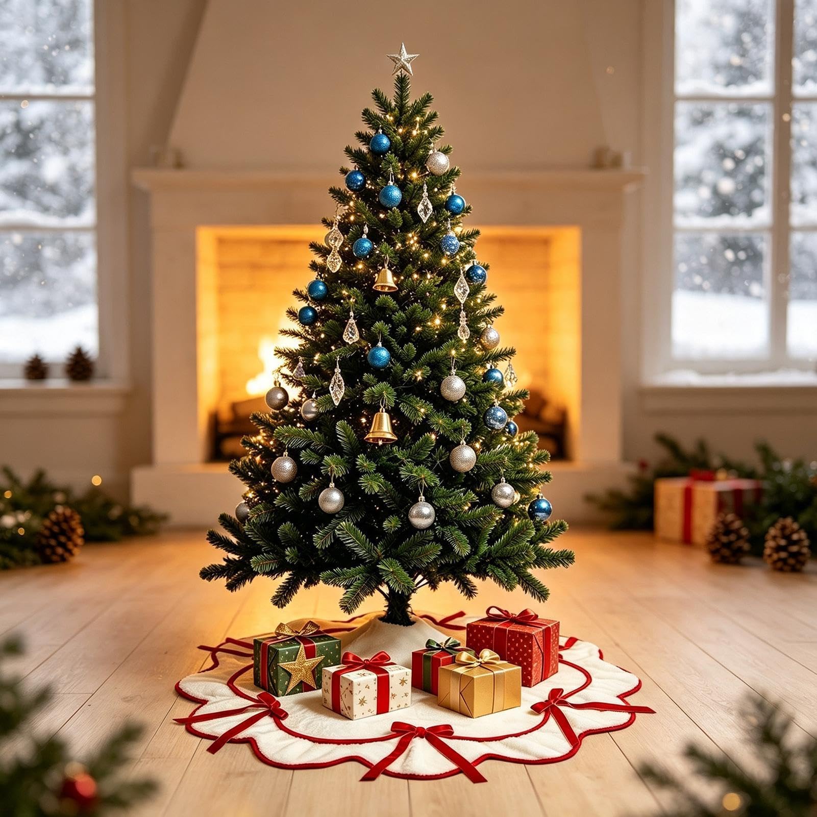 Gonna Grande Albero Di Natale Gonna Peluche Antiscivolo, Tappeto