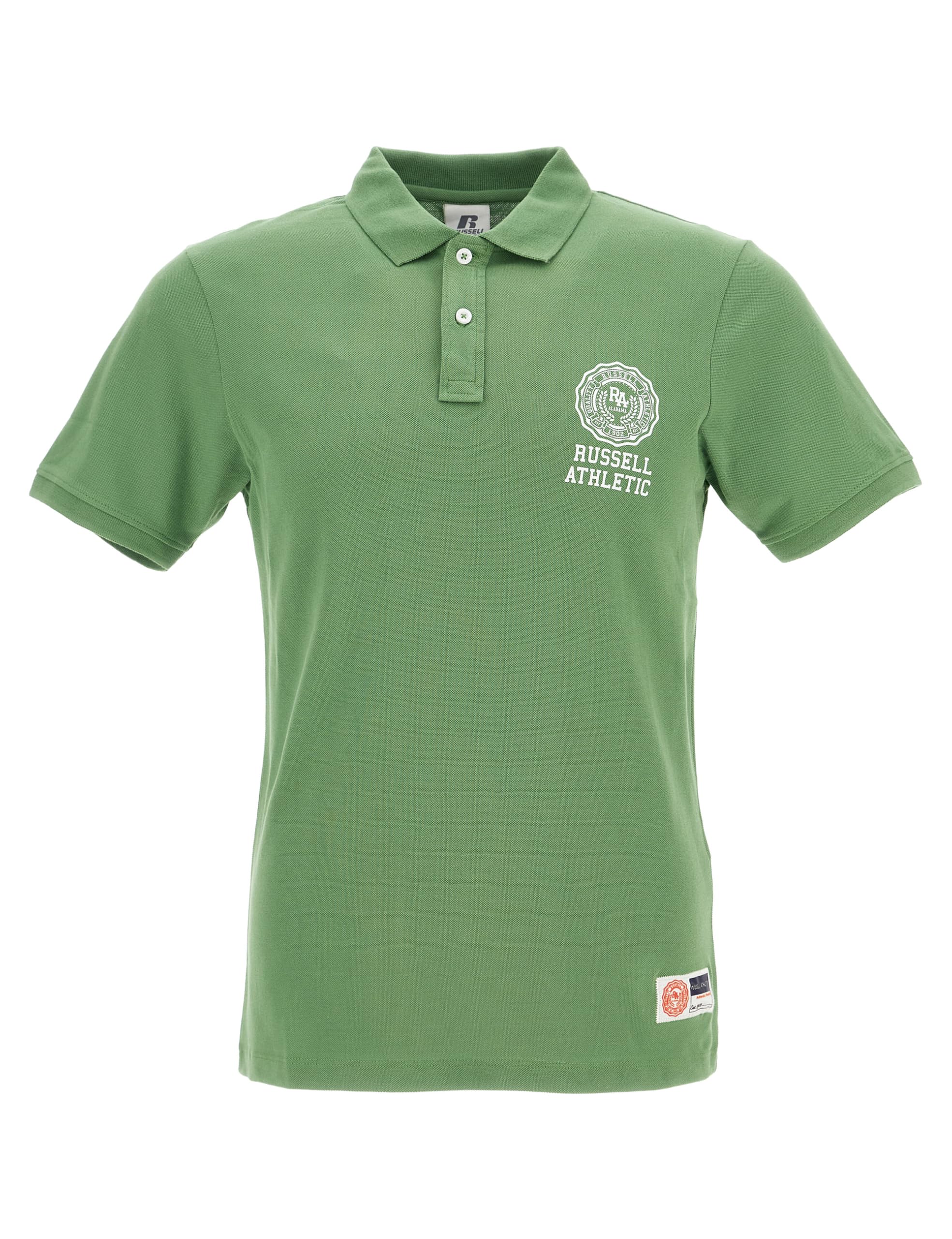 Russell Athletic Avery Classic Polo - Men's Stylish and Comfortable Polo Shirt, English Ivy, L