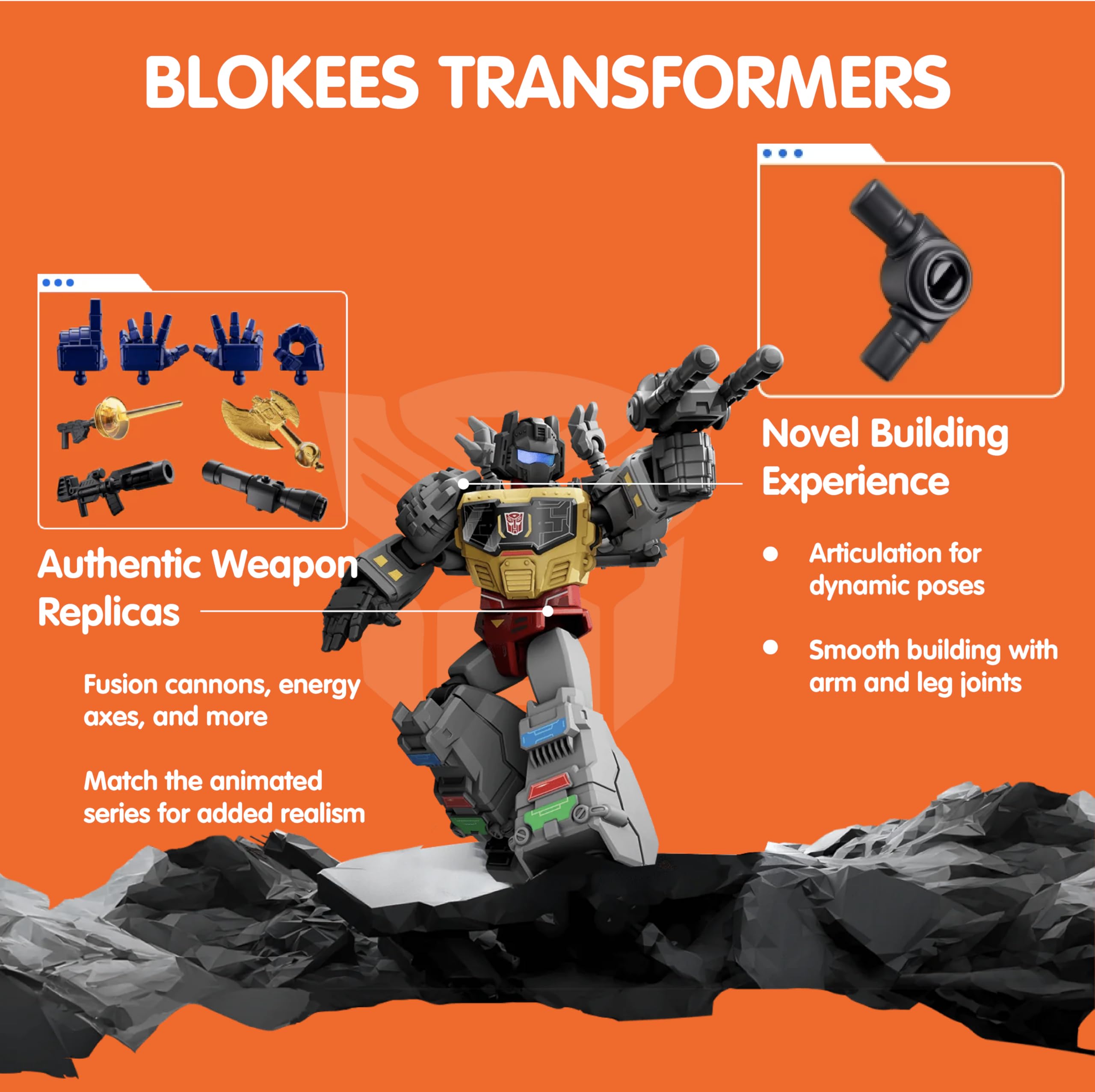 BLOKEES Transformers Figure - Galaxy Version 02 - SOS PDQ - Figure da costruire per bambini e adulti