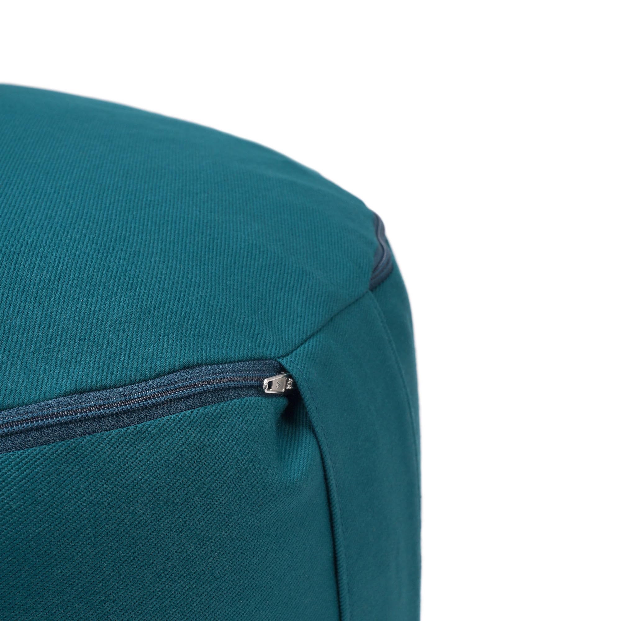 Yogabox Glückssitz Rondo Big D – Meditationskissen | Baumwolle mit Buchweizenschalenfüllung | Ergonomisch 28 cm Höhe für große Menschen über 1,95 m