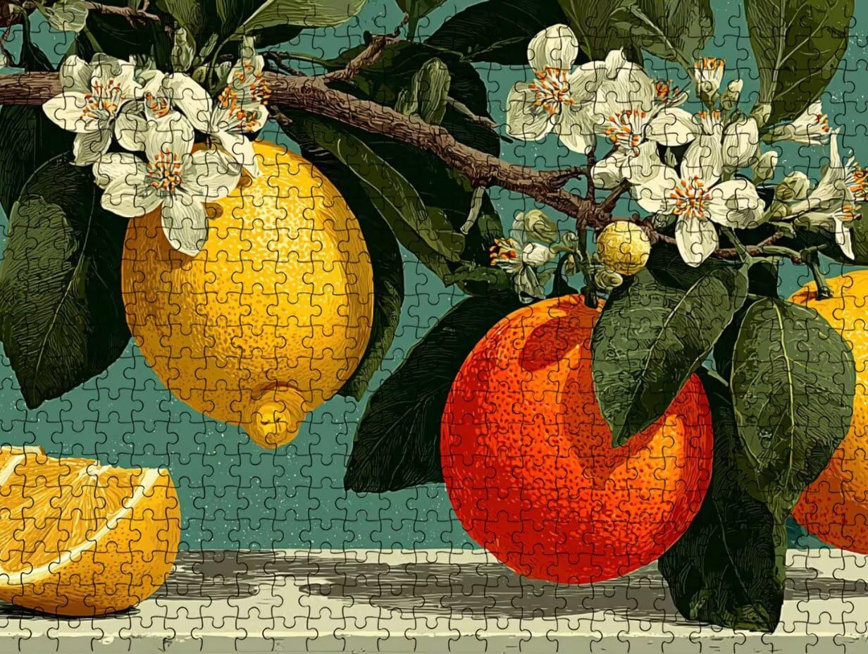 Klasyczne Puzzle 2000 elementów, Puzzle dla dorosłych, Owocowa Cytryna