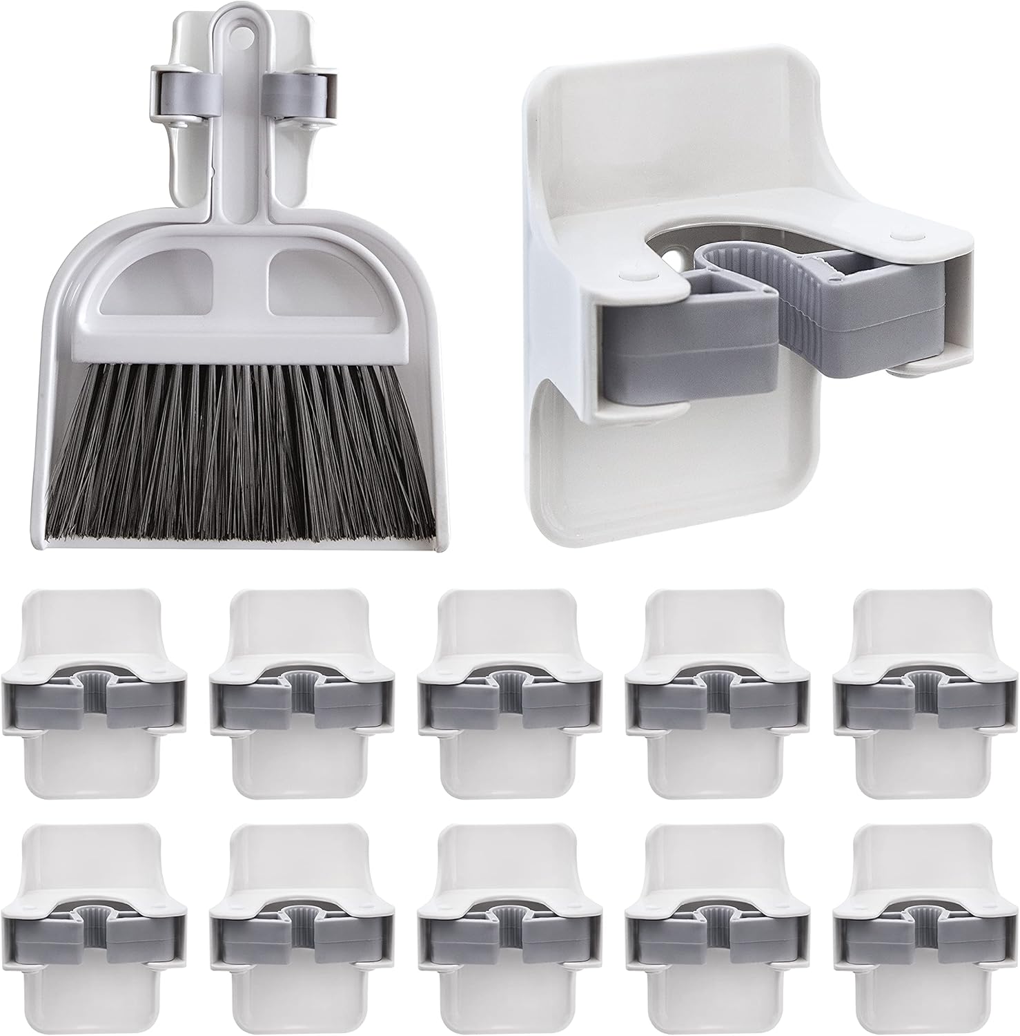 Buy Berry Ave Broom Holder & Mop Grippers [12Pack] Self Adhesive, No
