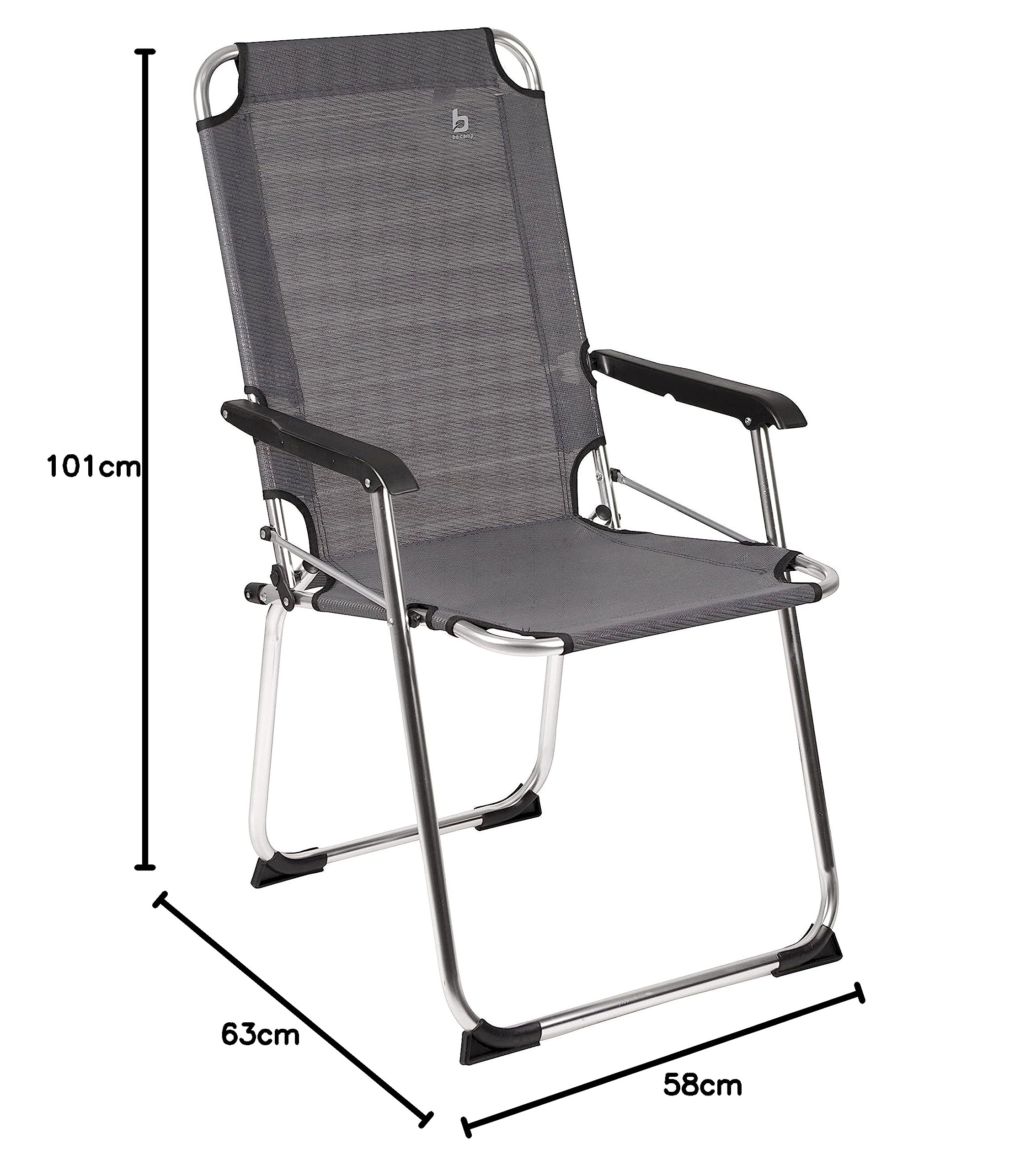 Bo-Camp Camping-Furniture BC Chaise CopaRio ComfortXXL DLX GR Grey